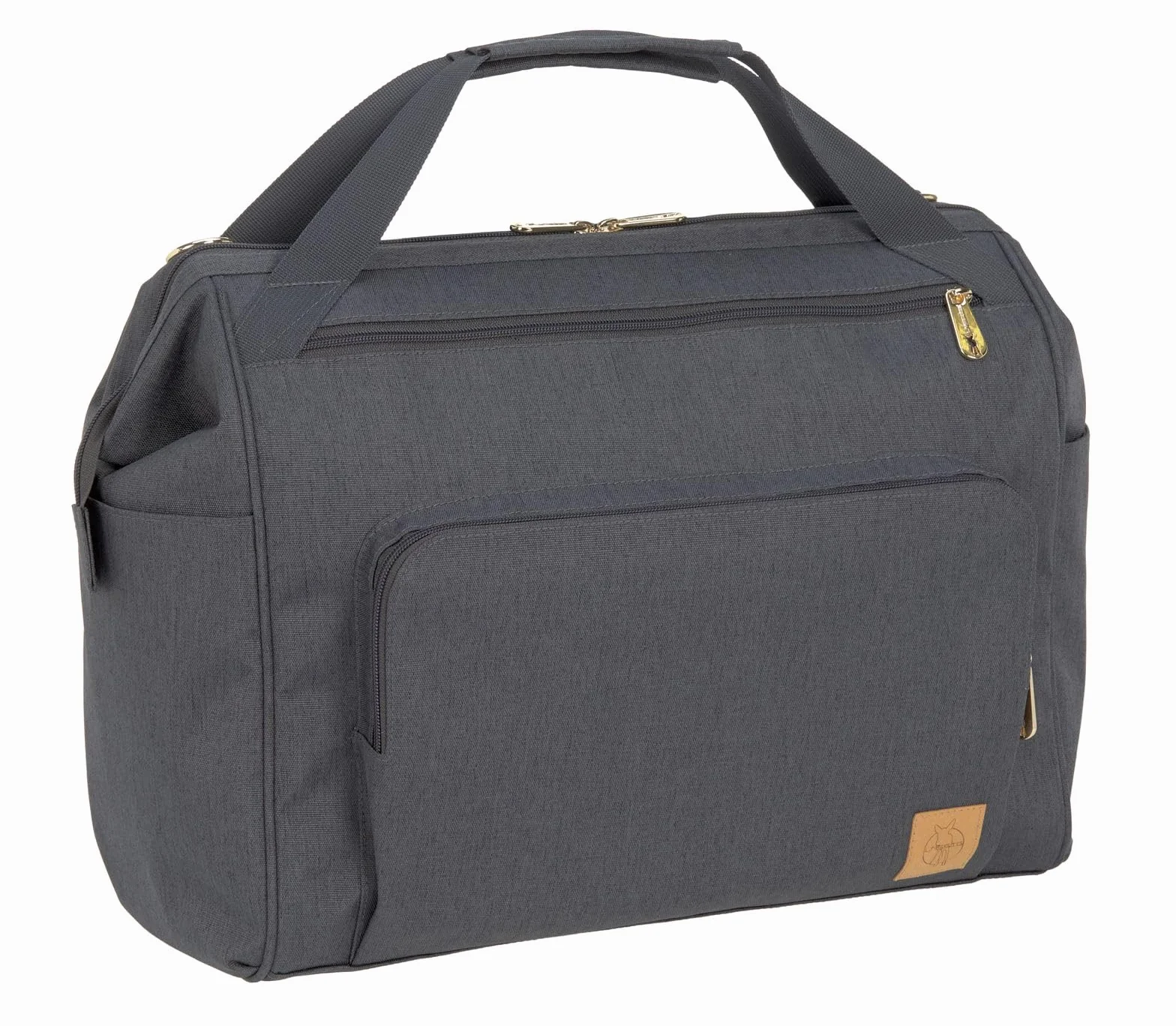 LÄSSIG Podwójna torba do przewijania niemowląt z funkcją plecaka wraz z akcesoriami do przewijania/Goldie Twin Bag, antracyt, 1 sztuka (1 opakowanie)