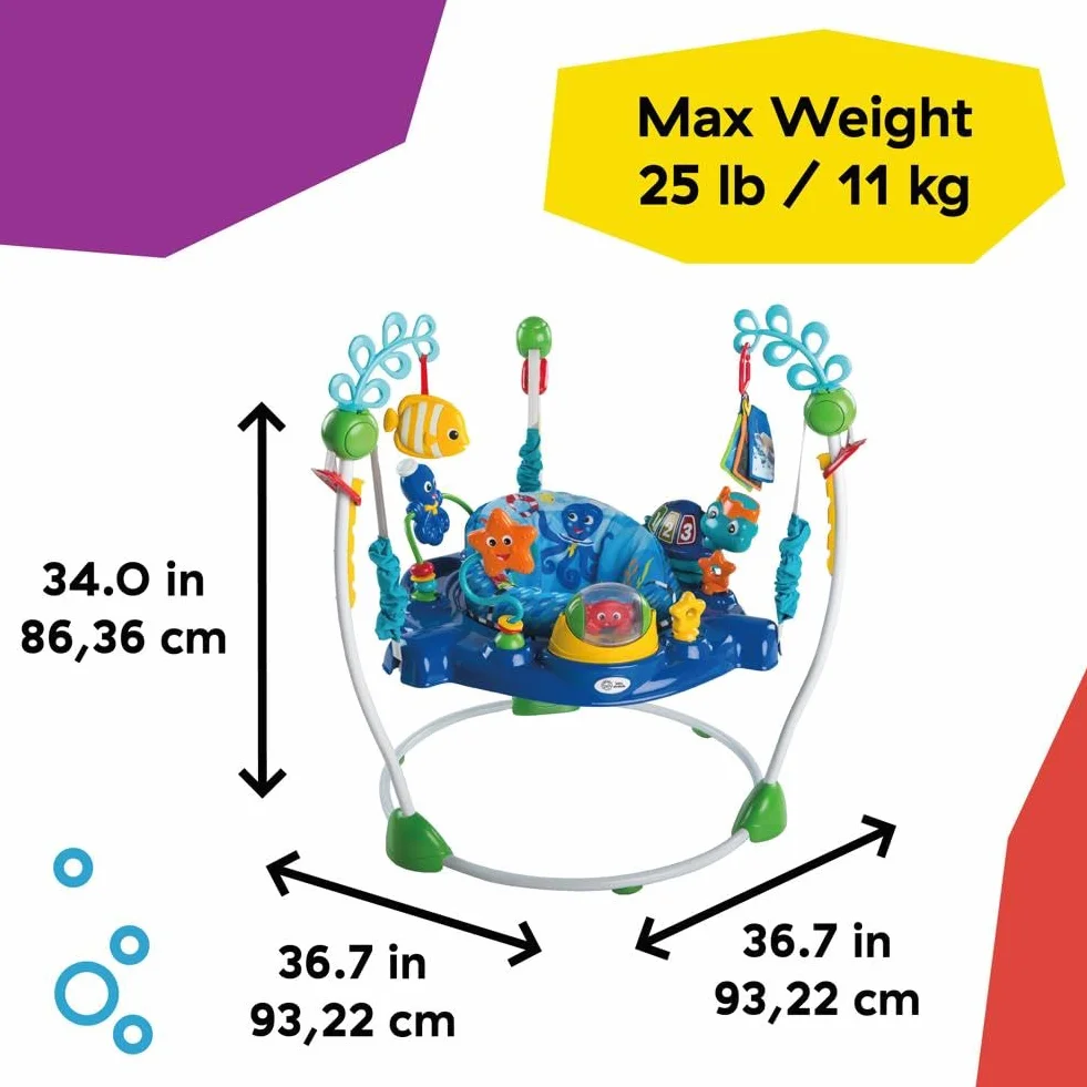 Baby Einstein 10455 Interaktywny Skoczek, Niebieski