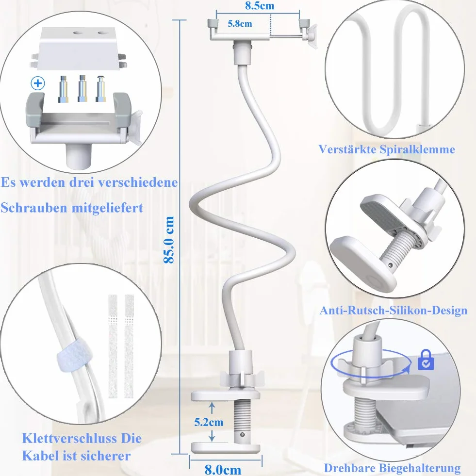 Uchwyt do niani, uchwyt na kamerę HelloBaby/momcozy/GHB/Philips Avent/eufy/nooie/Blemil/babymoov babyphone