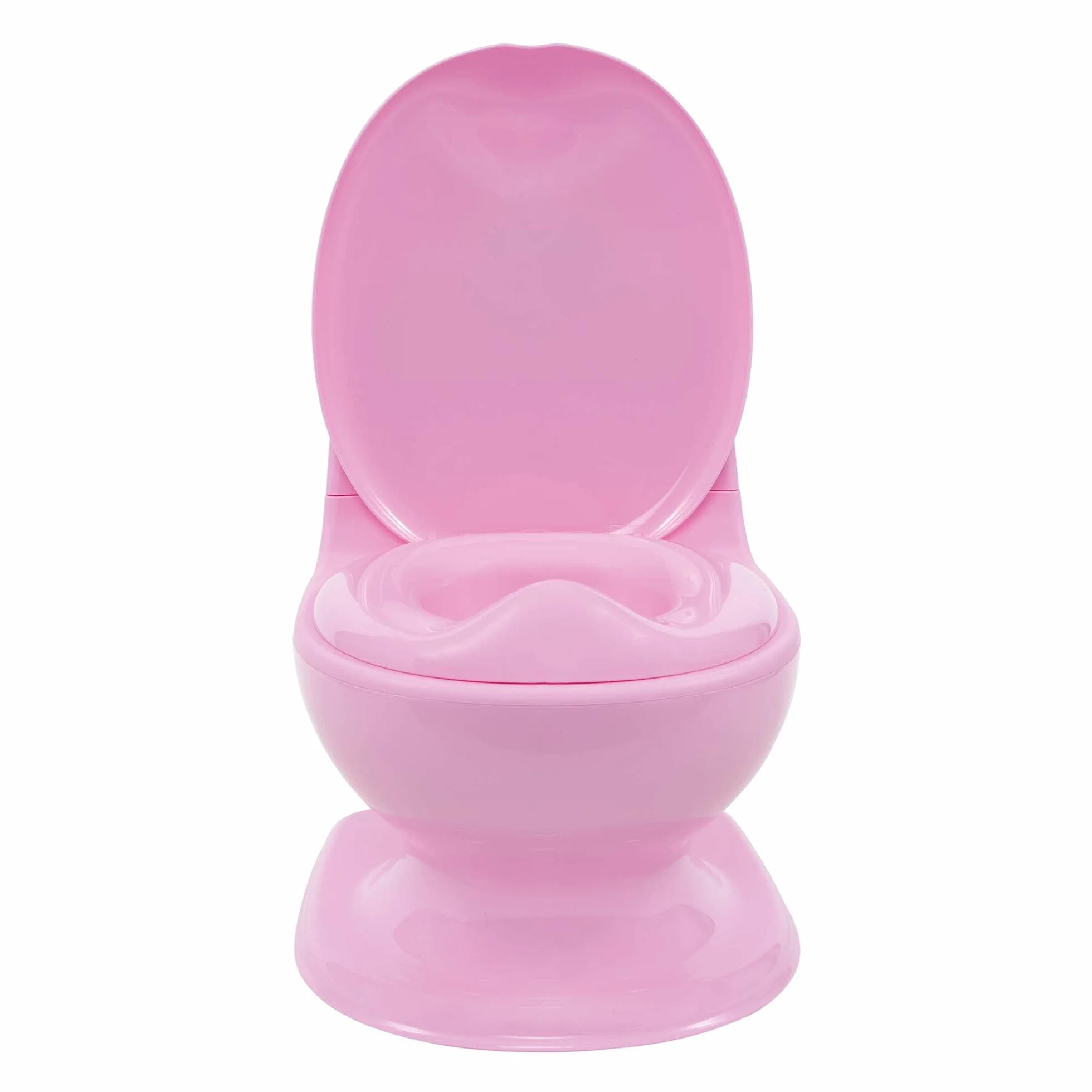 Nuby - My Real Potty – dziecięcy nocnik z hałasem płukania – trenażer toaletowy dla dzieci – z prawdziwym dźwiękiem i bateriami wchodzą w zakres dostawy – różowy – 18 miesięcy