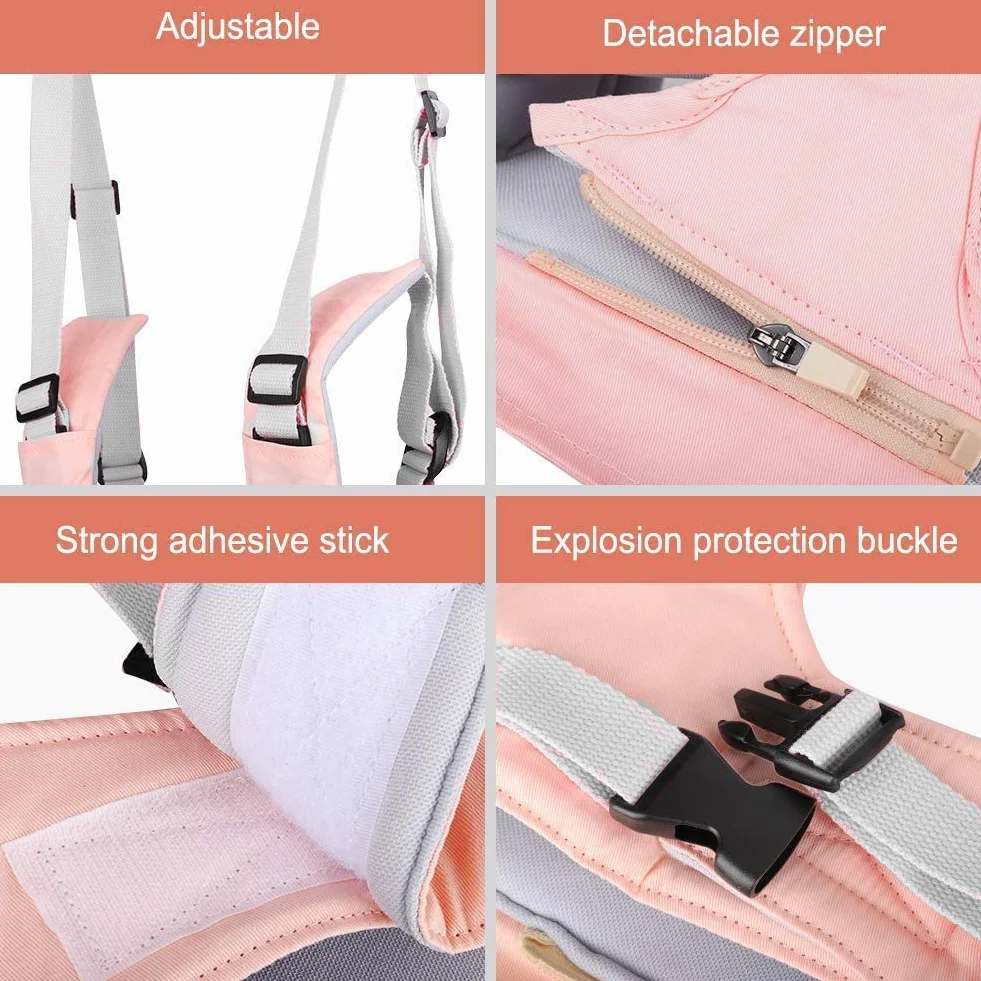 Felly Pomoc w nauce chodzenia dla niemowląt, pomoc dla biegaczy niemowląt, do nauki, stania, chodzenia, regulowana, z śliniaczkiem, pomoc dla małych dzieci w wieku 6-36 miesięcy (mały miś)