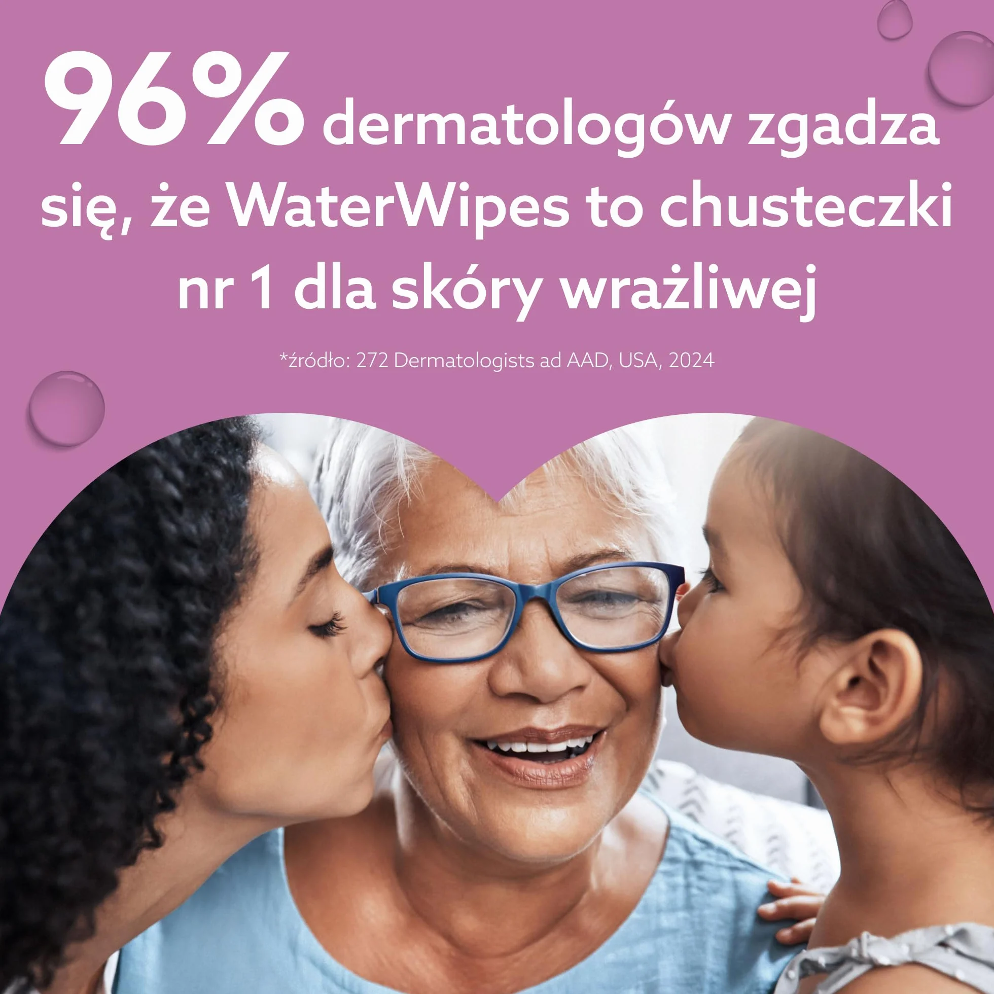 WaterWipes Sensitive+ Body & Intimate Wipes, Chusteczki nawilżające, 90 sztuk (opakowanie 3) – 3 w 1: delikatnie oczyszczają, pielęgnują i nawilżają. 99% wody z aloesem, bezzapachowe