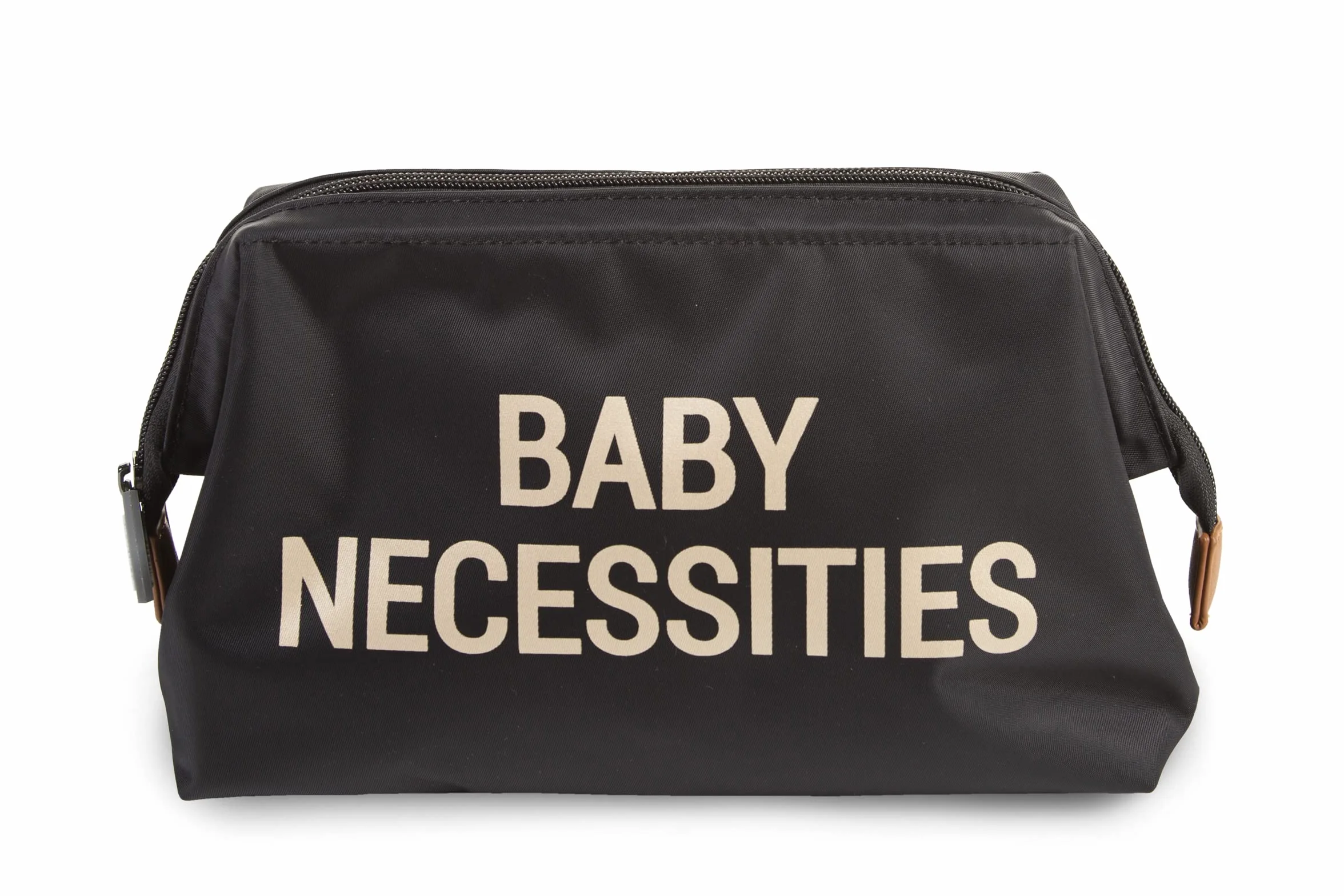 CHILDHOME, kosmetyczka dla niemowląt/dzieci, torba na toaletę, hydrofobowa, przestronna, zapinana na suwak, Baby Necessities, czarna i złota