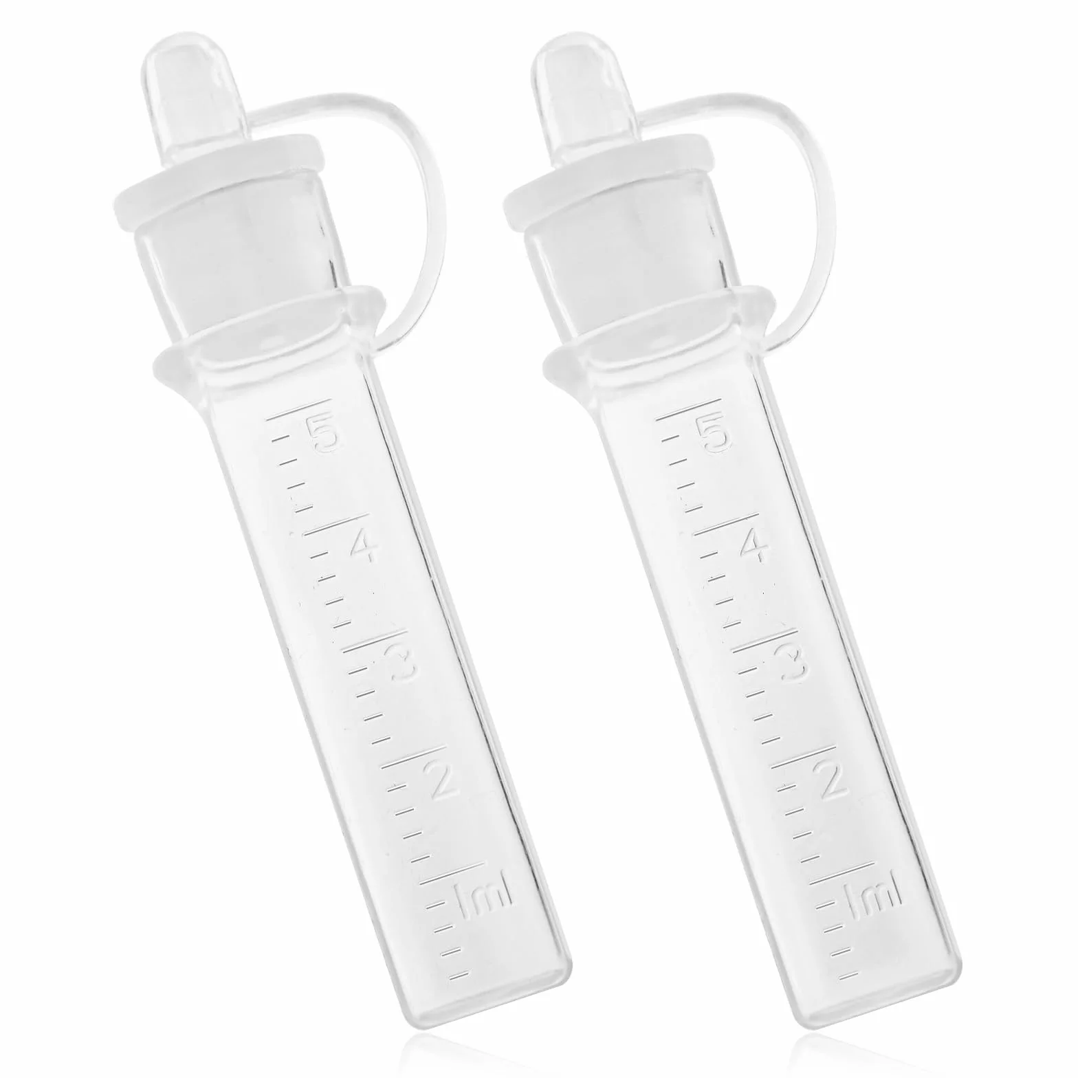 2szt Pojemniki na Siare, 5ml/1 Szt. Podajnik na Siare Wielokrotnego Uzytku Silikonowy Pojemnik na Siare, Szczelny Pojemnik na Mleko Matki dla Noworodków (Typ Gotowy do Uzycia)