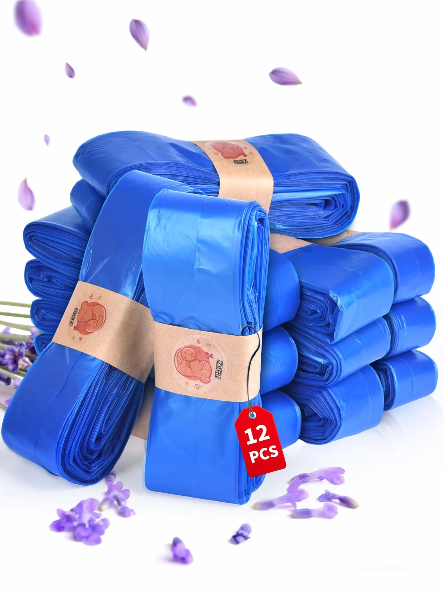 Wiadro na pieluchy, 12 sztuk, folia uzupełniająca do wiaderka na pieluchy, kaseta uzupełniająca, kuweta dla kota, pojemnik na pieluchy, bezzapachowe, worki do uzupełniania, kompatybilne ze wszystkimi