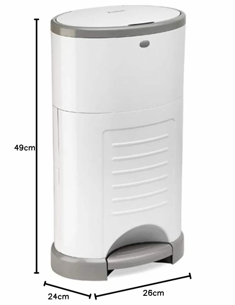 Korbell T-KOR-M250DS pojemnik na pieluchy pojemnik 16 l + wymienna wkładka foliowa na ok. 240 pieluszek w zestawie. Kosz na śmieci