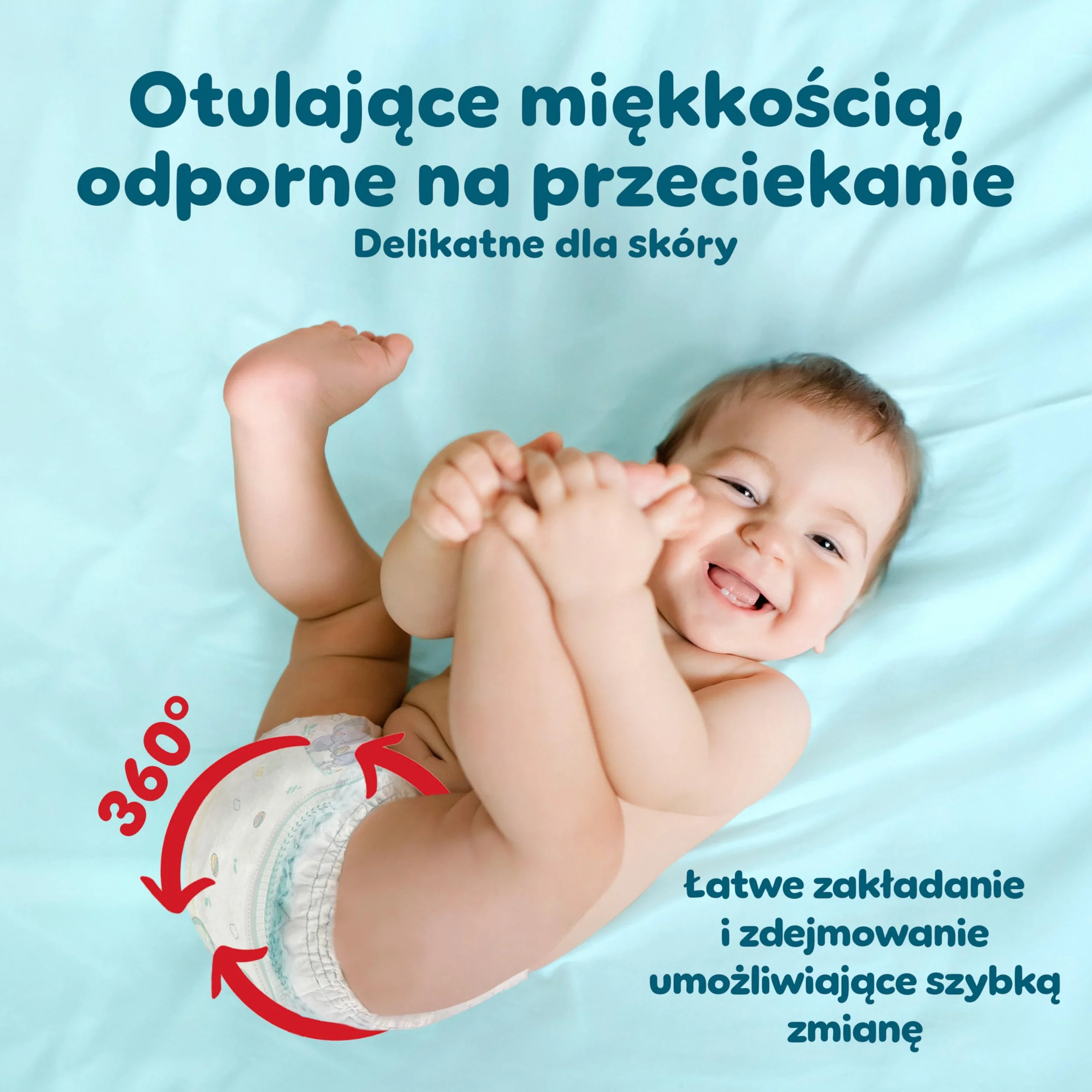 Pampers Premium Care Pieluchomajtki Rozmiar 4, 94 szt., 9kg-15kg, pełne dopasowanie 360° i miękkie osłonki wokół nogawek zapewniają największy komfort i najlepszą ochronę
