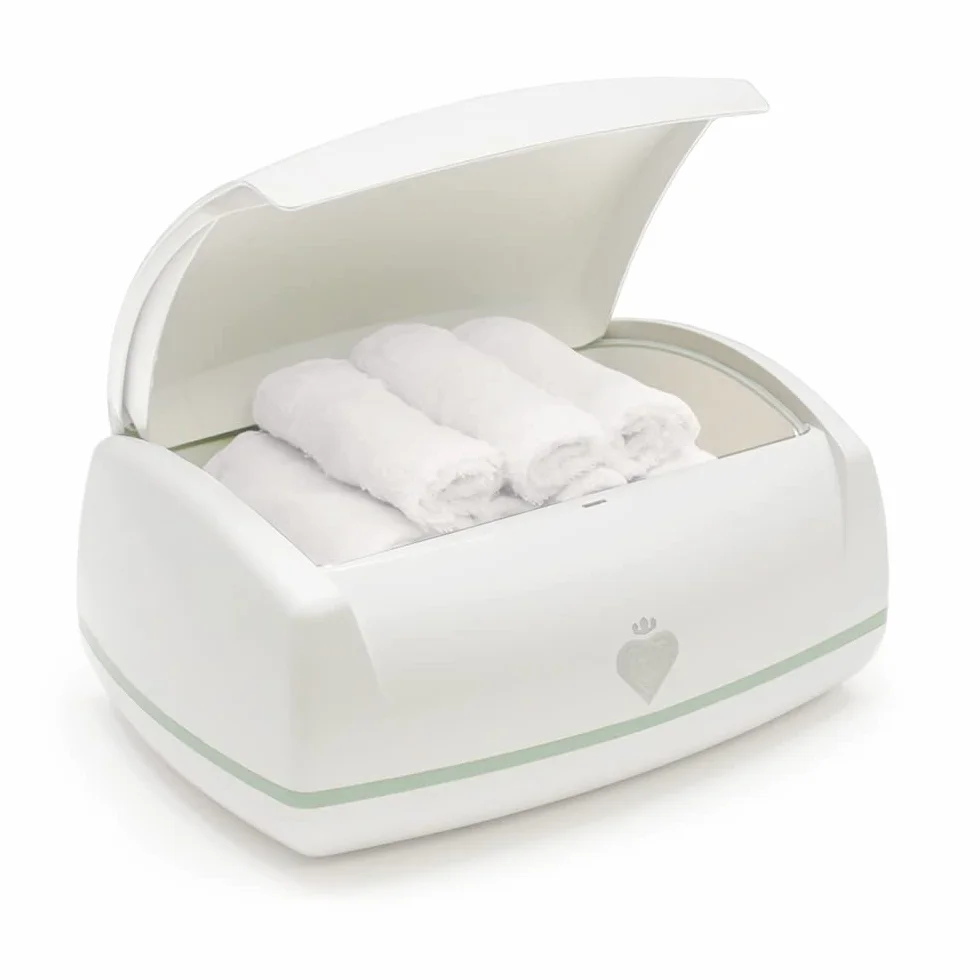 Prince Lionheart Warmies Wipes Warmer, tylko chusteczki wielokrotnego użytku, ciepłe światło nocne, ogrzewa chusteczki dla niemowląt, zmiana komfortu, utrzymuje 16 ubrań wielokrotnego użytku, niskie