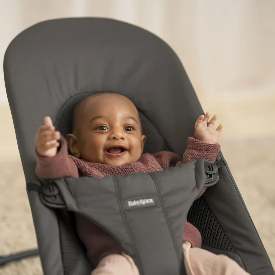 BabyBjörn Balance Soft hamak, materiał/dżersej, Tri-Fabric, ciemnoszary