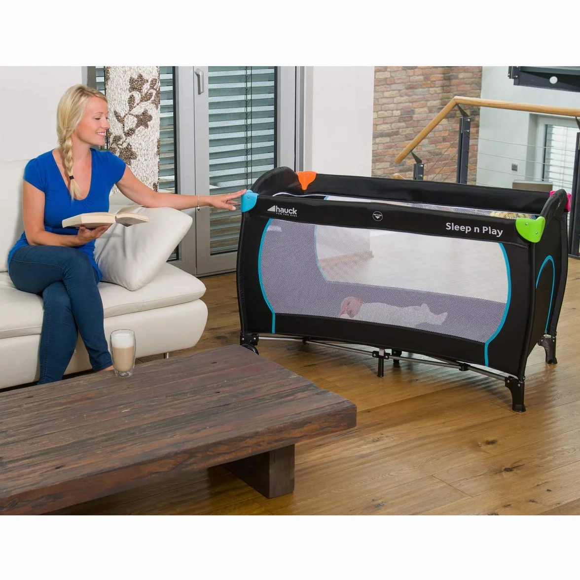 Hauck 600702 Sleep N Play Go Plus Łóżko Turystyczne, Od Urodzenia do 15 kg, Czarne