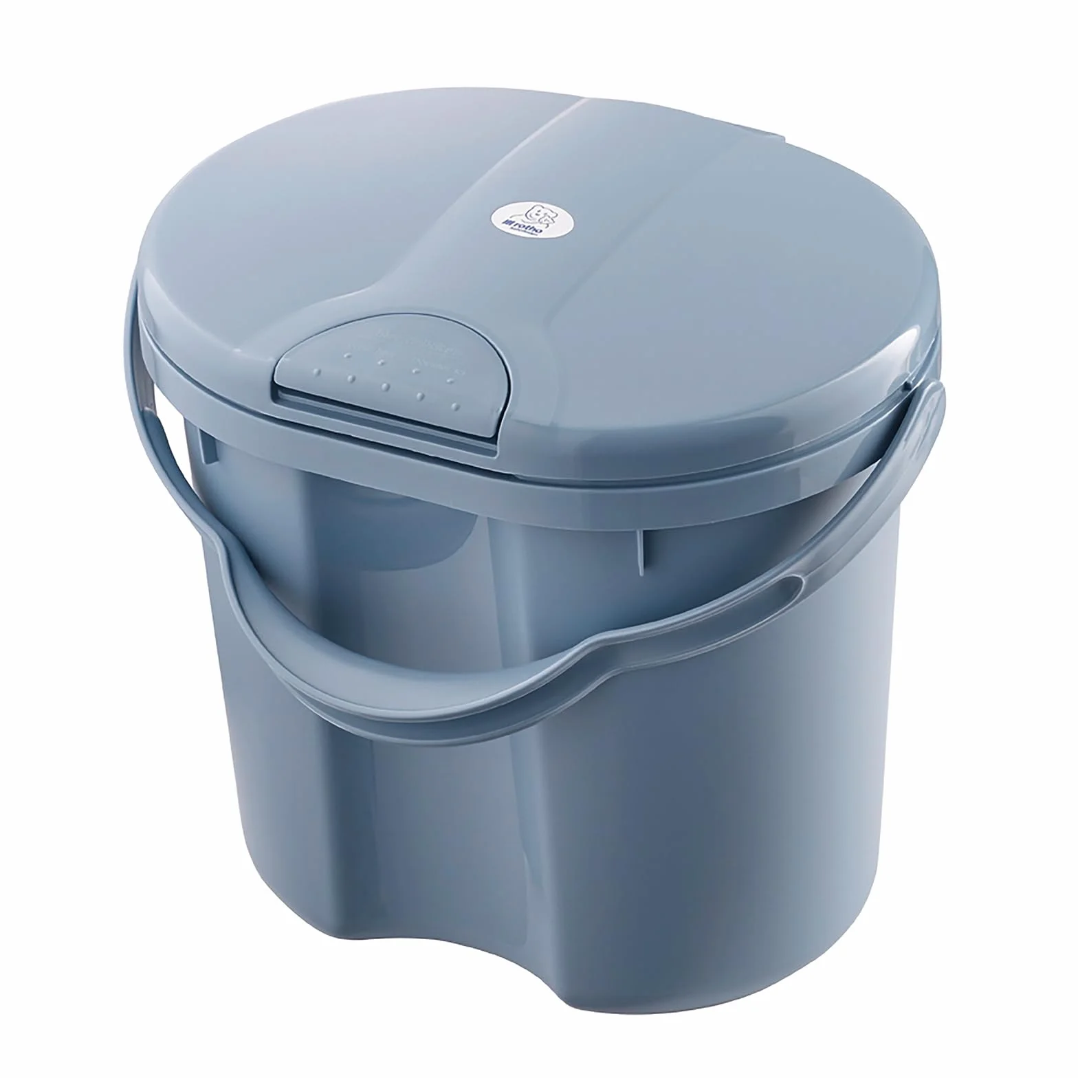Rotho Babydesign TOP kosz na pieluchy – z recyklingu – pojemnik na pieluchy – bezzapachowy – bez kaset uzupełniających – wiaderko do przewijania – niebieski