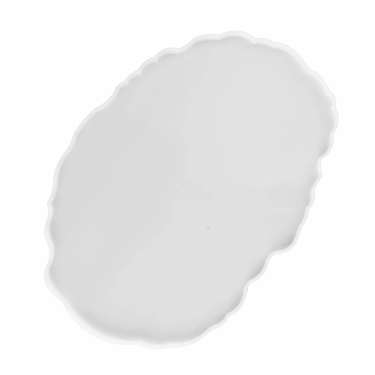 Rengue Silikonowa Forma na tacę na Owoce, Uchwyty ze Stopu, Okrągłe Kwadratowe Owalne Talerze świecznik Home Decor, Idealne do Projektów Rękodzielniczych (MD3419 Owalna forma talerze owoce)