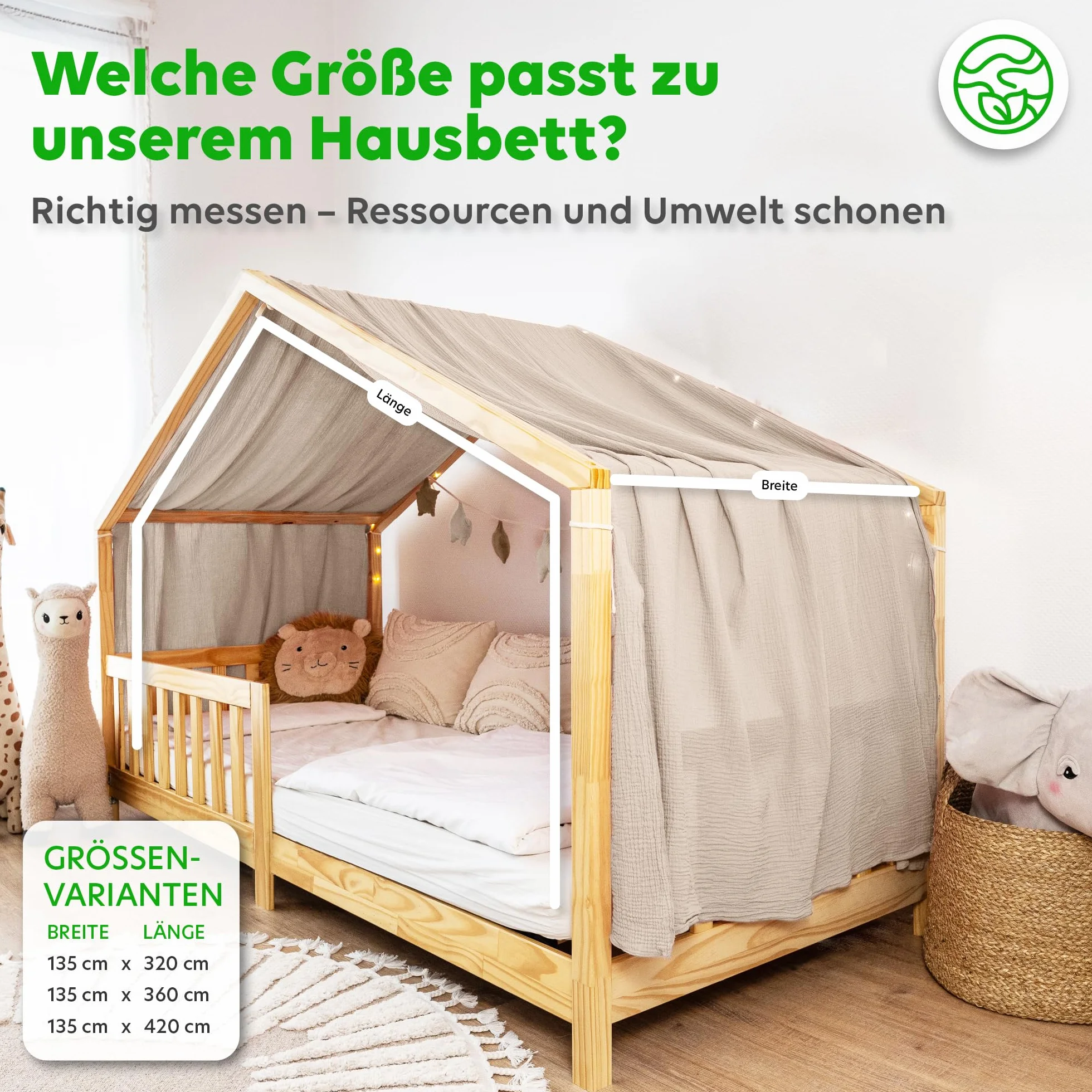 Lilimaus 100% bawełniany baldachim na łóżko domowe, ręcznie robiona zasłona dekoracyjna dla dzieci, dziewcząt, chłopców, do łóżeczka dziecięcego, beżowa