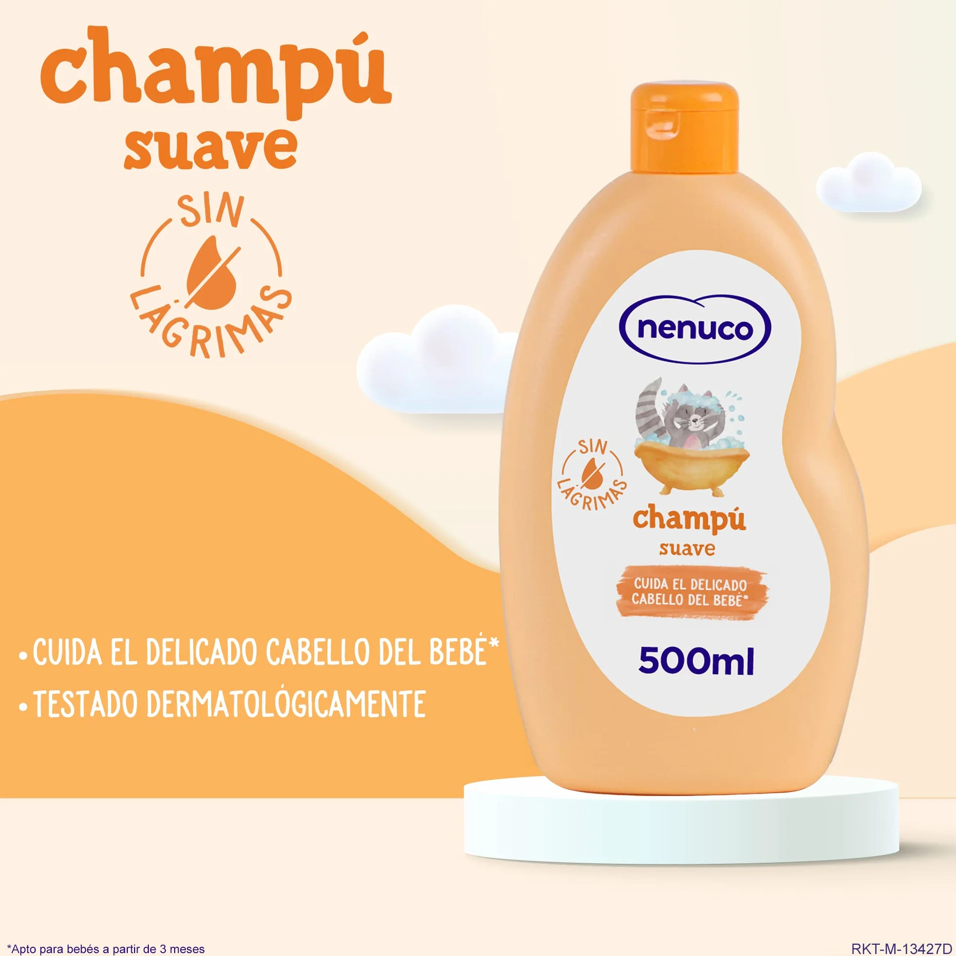 Nenuco Szampon miękki dla dzieci, ze słodkim mlekiem migdałowym, bez łez, 500 ml