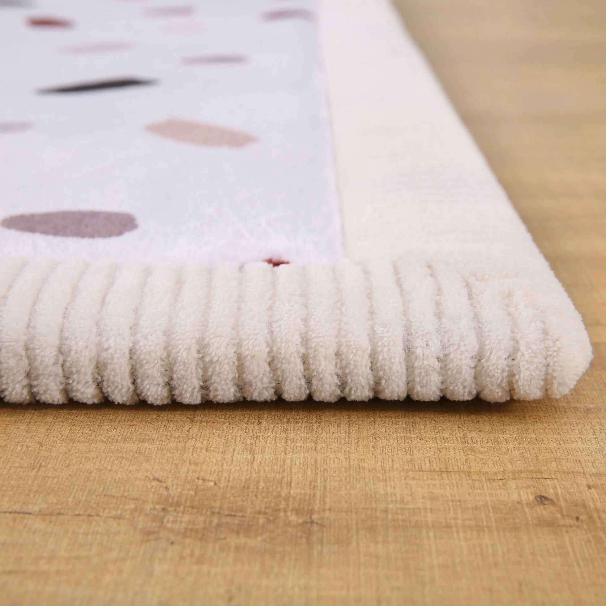 Stylowa koralowa aksamitna mata do zabawy dla niemowląt na podłogę 150 cm x 200 cm, konfetti – miękki dywan z pianki z pamięcią kształtu o wysokiej gęstości, dywan dla dzieci z antypoślizgowym spodem