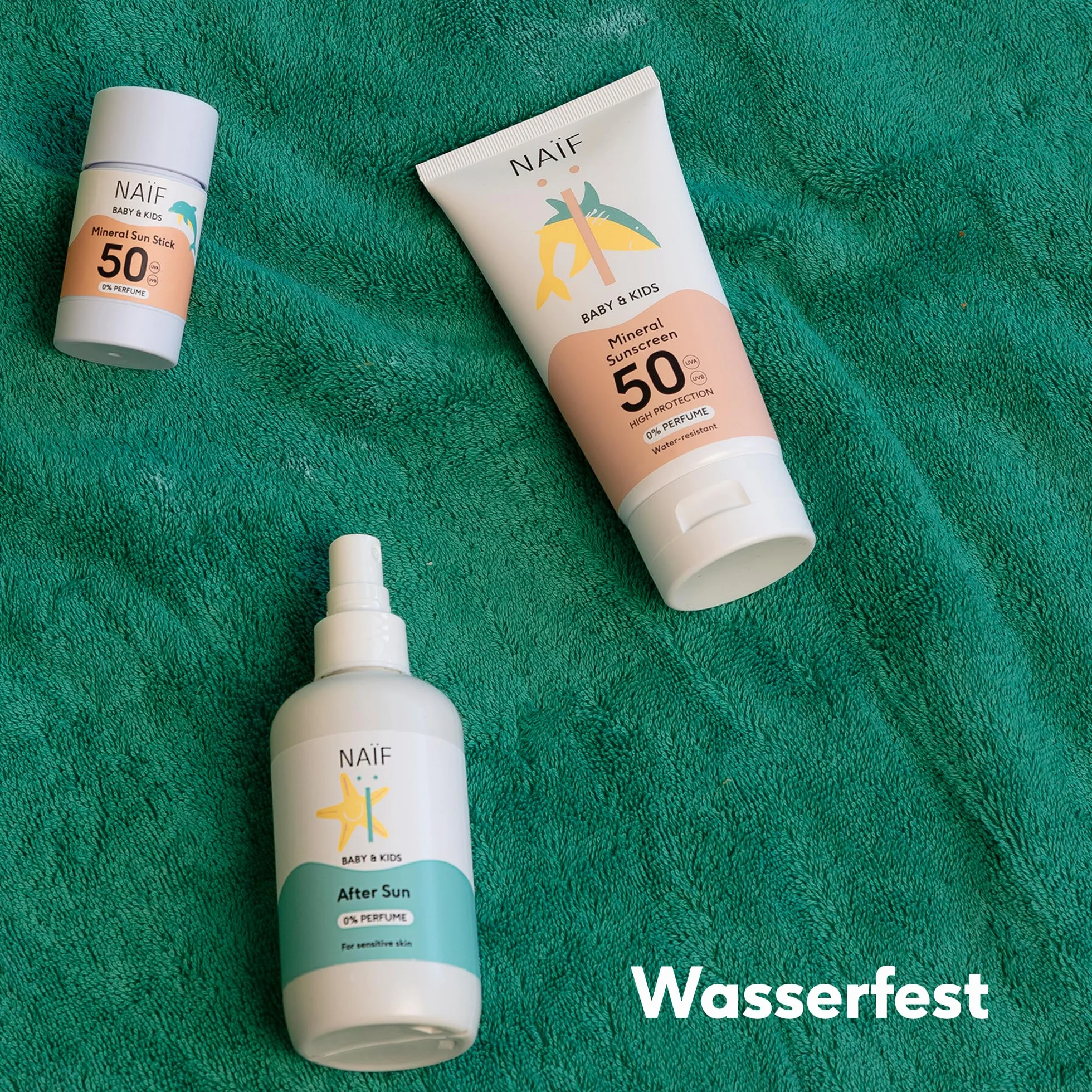 Naïf - Mineralny kij chroniący przed słońcem - dla niemowląt i dzieci - SPF 50-0% perfum - sztyft bez mikroplastiku, olejów mineralnych lub silikonów - ochrona UVA i UVB - wodoodporny - testowany