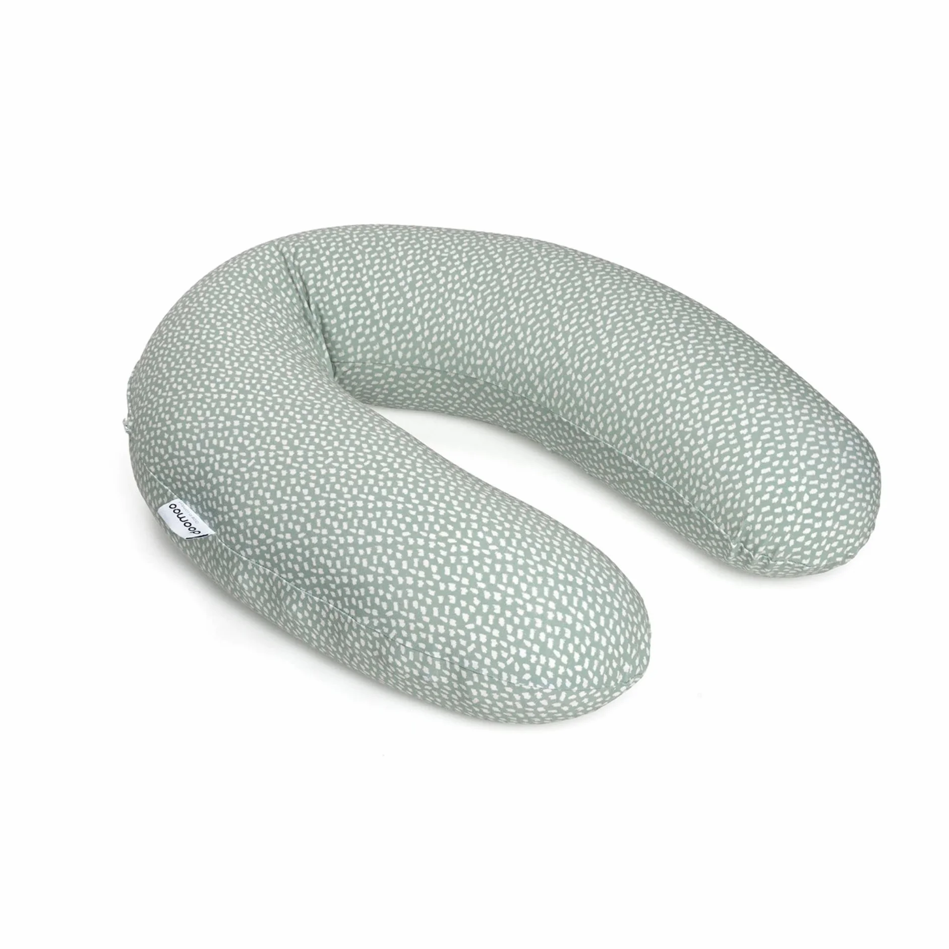 Doomoo Poduszka do karmienia i ciąży Buddy – 180 cm, w zestawie poszewka z bawełny ekologicznej, z delikatnym wypełnieniem z mikroperełek EPS, Oeko-Tex® Standard 100, Cloudy khaki