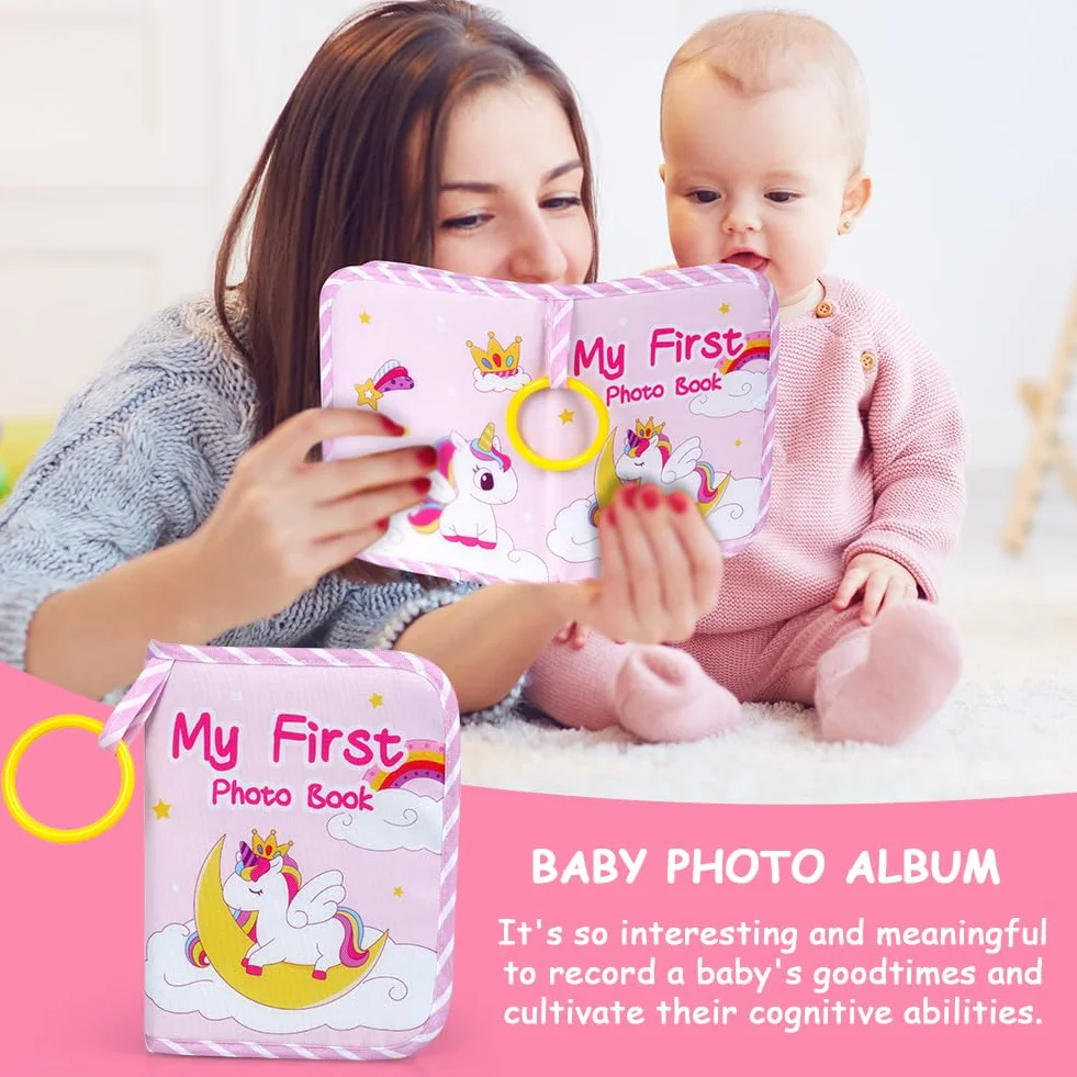 Aolso Album fotograficzny dla niemowląt, fotoksiążka pamiątkowa dla noworodków i dzieci