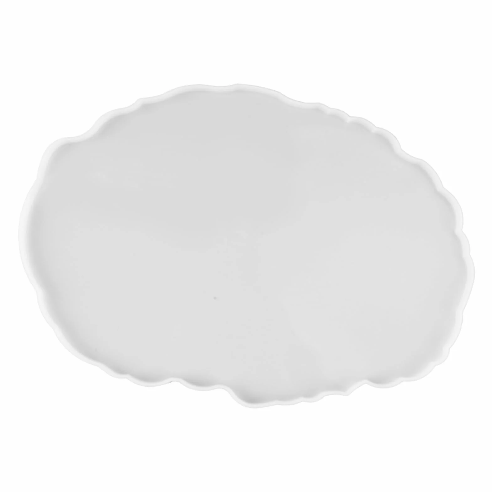 Rengue Silikonowa Forma na tacę na Owoce, Uchwyty ze Stopu, Okrągłe Kwadratowe Owalne Talerze świecznik Home Decor, Idealne do Projektów Rękodzielniczych (MD3419 Owalna forma talerze owoce)