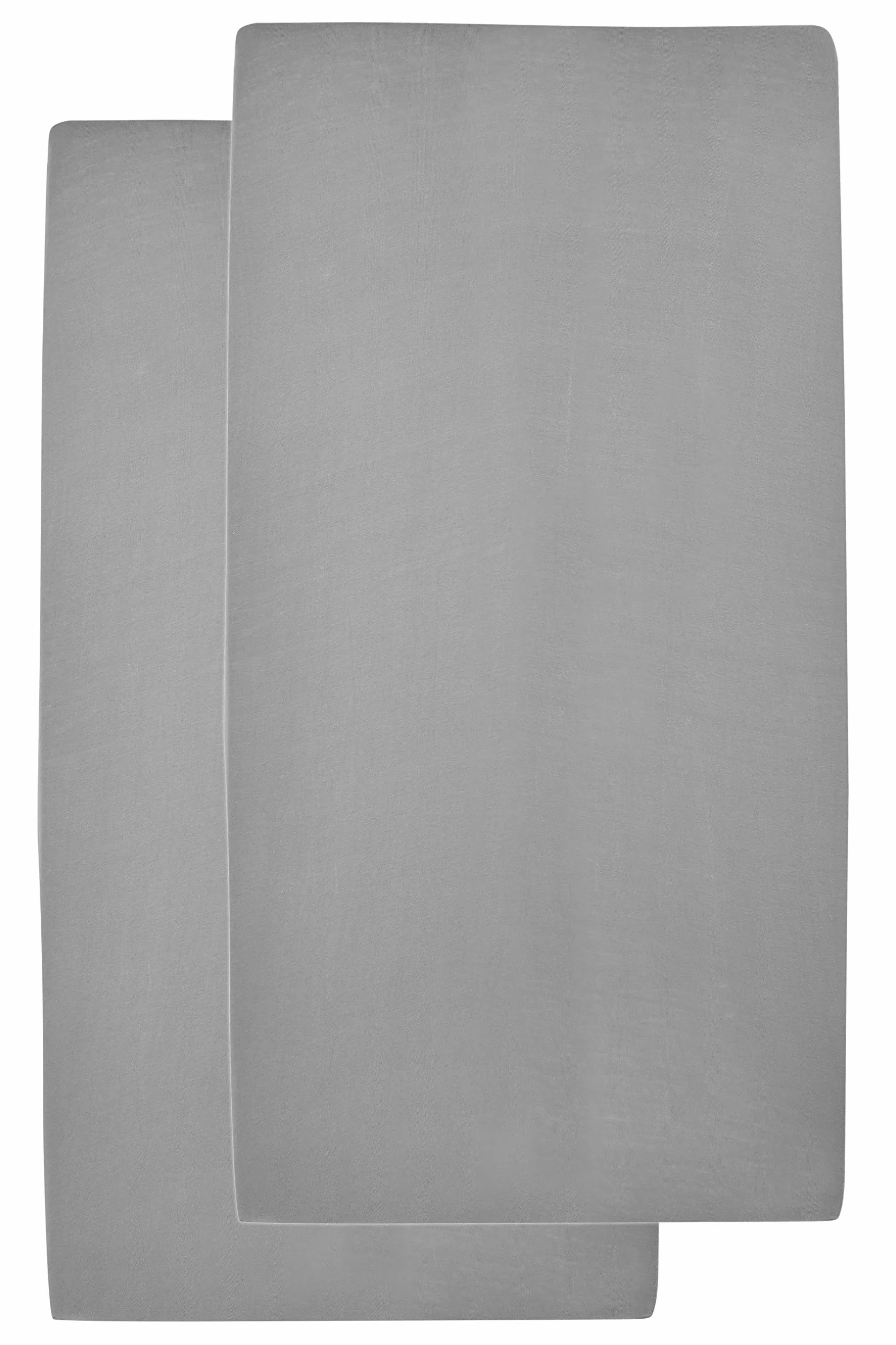 Meyco 563404 2-Pack Fitted Sheet, Co-Sleeper, Grey