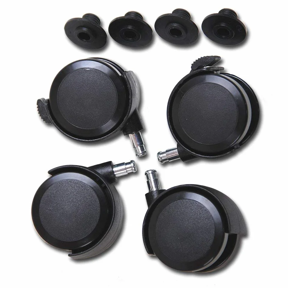 Babybay 100401 Zestaw Kółek do Łóżka oraz Wózka, 4 Sztuki, Czarny