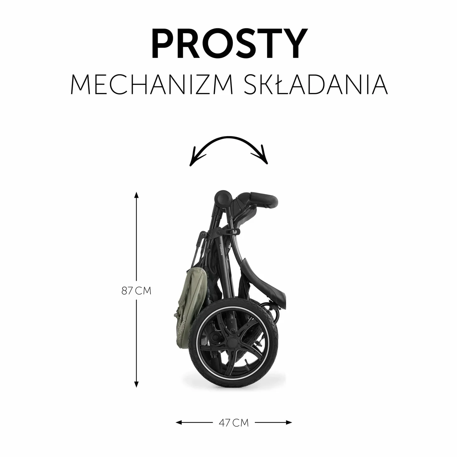 Hauck Runner 2 Spacerówka Trójkołowa do 25 kg, z Funkcją Leżącą od Urodzenia, Upf 50+, Duże Pompowane, Regulowany Uchwyt, Składana do Małych Rozmiarów, Mickey Mouse Olive