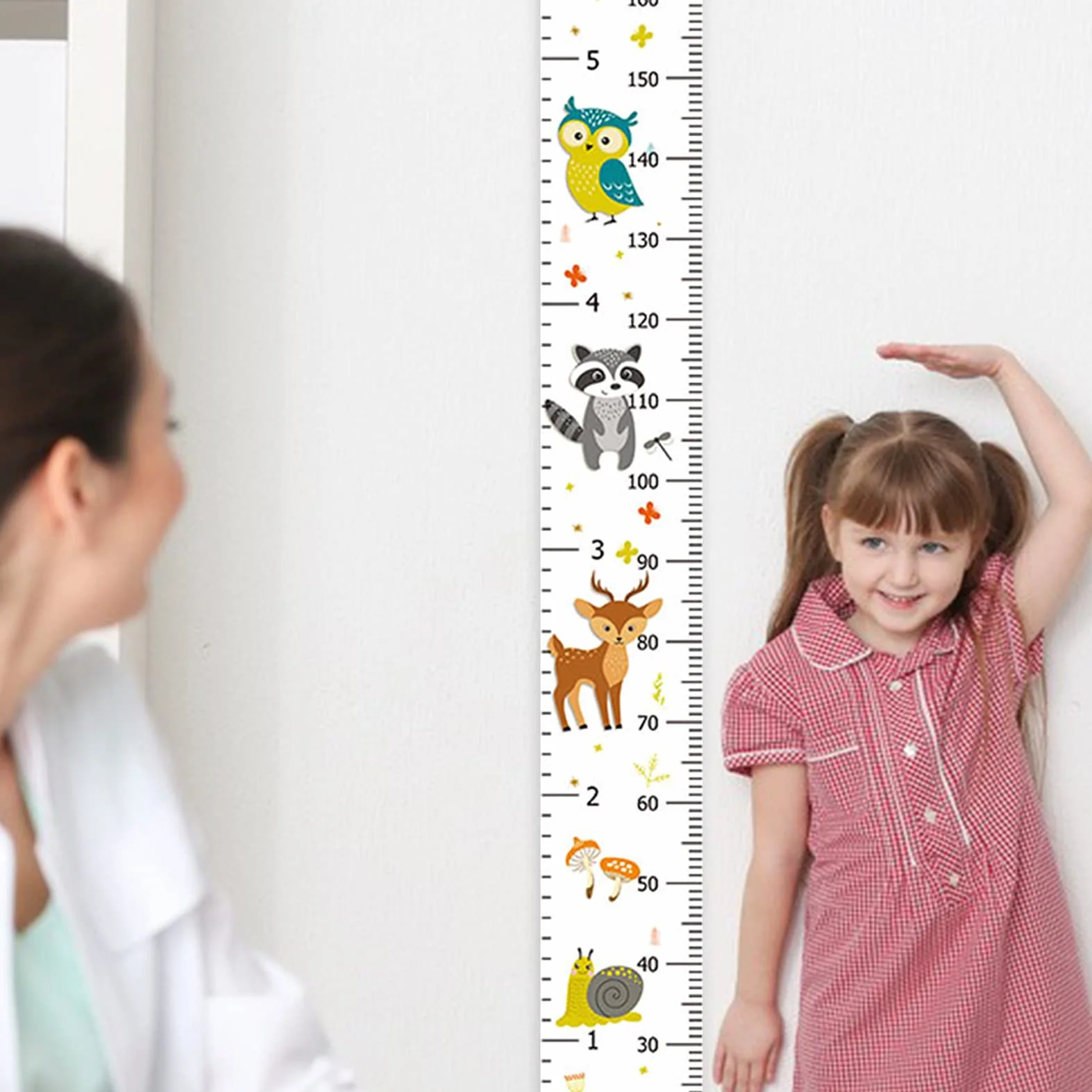 Wykres wzrostu dla dzieci, wykres wzrostu dla dzieci, wykres wzrostu dla dzieci, wyjmowane płótno i drewno, linijka pomiarowa, wysokość dziecka, wykres ścienny, wisząca linijka, dekoracja ścienna, wisząca miarka ścienna, wisząca miara