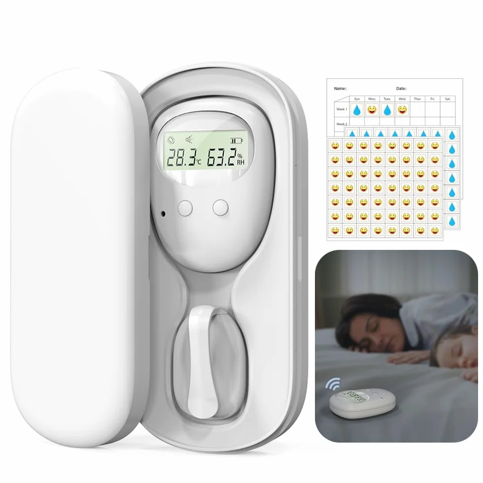 bezprzewodowy alarm do nocnego moczenia dla dzieci, ładowany przez USB, 3 tryby pracy, bezprzewodowy alarm do nocnego moczenia dla dzieci i osób starszych do wykrywania nietrzymania moczu