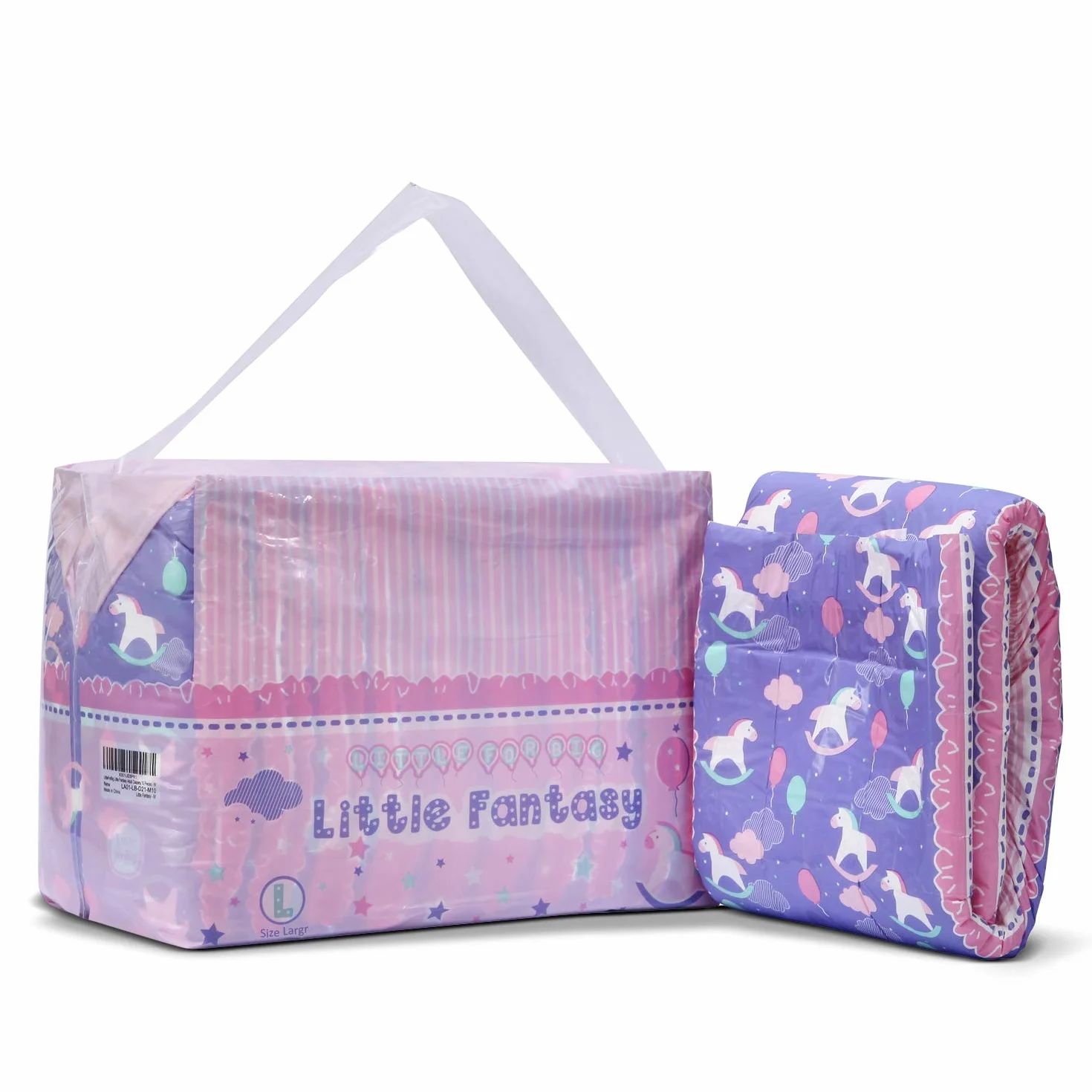 LittleForBig Drukowane Briefy pieluchy dla dorosłych Dorośli Baby miłośnik pieluszek ABDL 10 sztuki-mała fantazja L