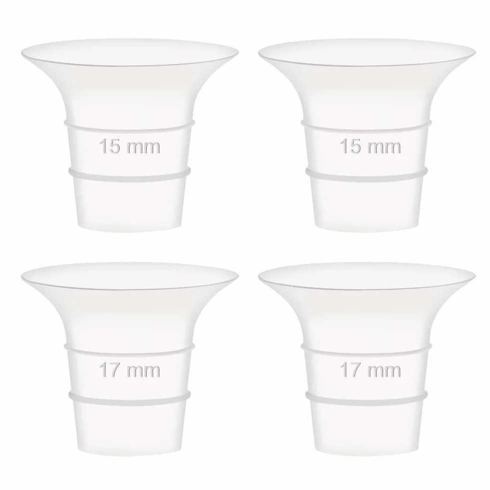 Maymom wkładki do lejków 15 i 17 mm kompatybilne z Elvie Single/Double Electric oraz kubkami wearable 24 mm Elvie Stride; non original