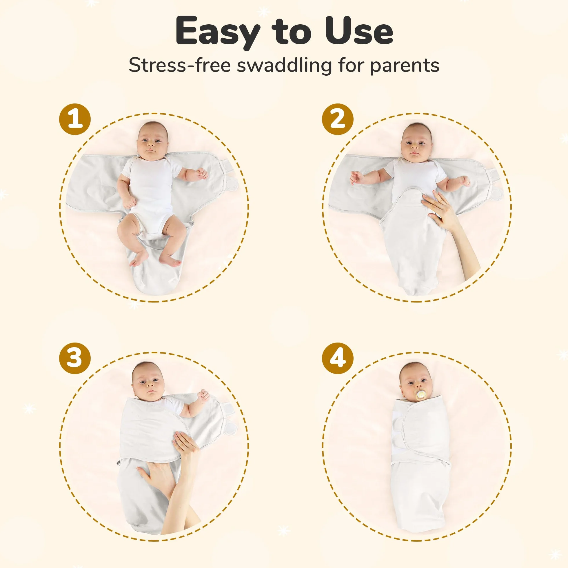 Torba do owijania niemowląt, organiczny koc do owijania, torba do owijania dla noworodka, regulowany szalik do noszenia, łatwe owijanie dla chłopców i dziewczynek, 0-3 miesiące