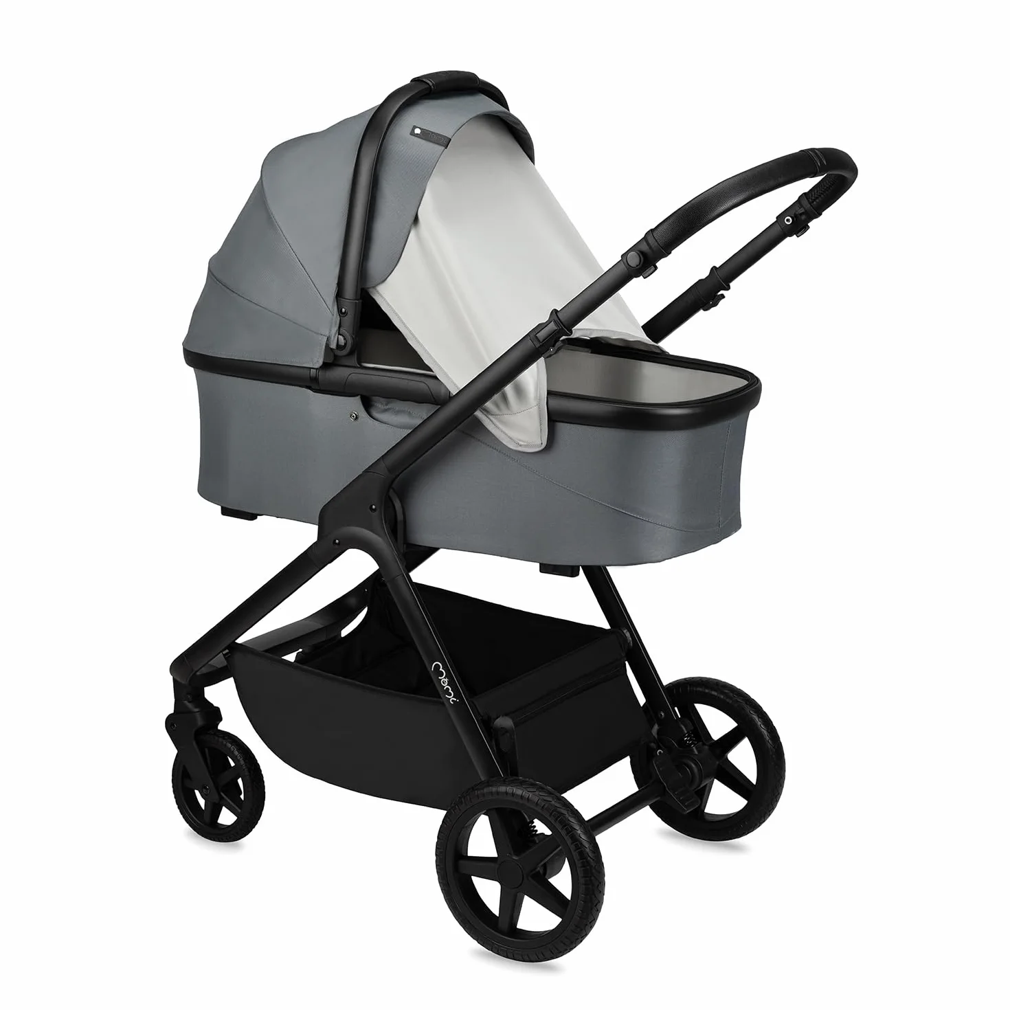 MoMi GISELLE Wózek dziecięcy kombi 2 w 1 z funkcją buggy, 5-punktowy pas bezpieczeństwa, od 1. dnia życia, do 22 kg masy ciała (wózek), kosz na zakupy, materac, ochrona przed deszczem i torba do