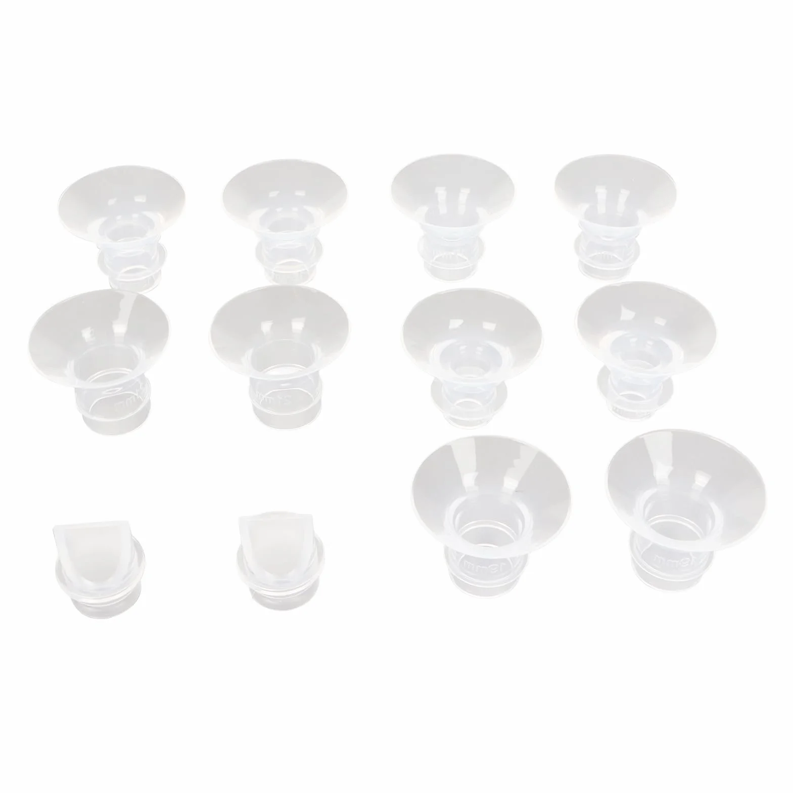 Wkładki Kołnierzowe Laktatora, Uniwersalny Pojemnik na Mleko z Miękkiego Silikonu w 5 Rozmiarach (13 Mm, 15 Mm, 17 Mm, 19 Mm, 21 Mm) 10 Sztuk Zaworu Kaczego Dzioba, Wkładka
