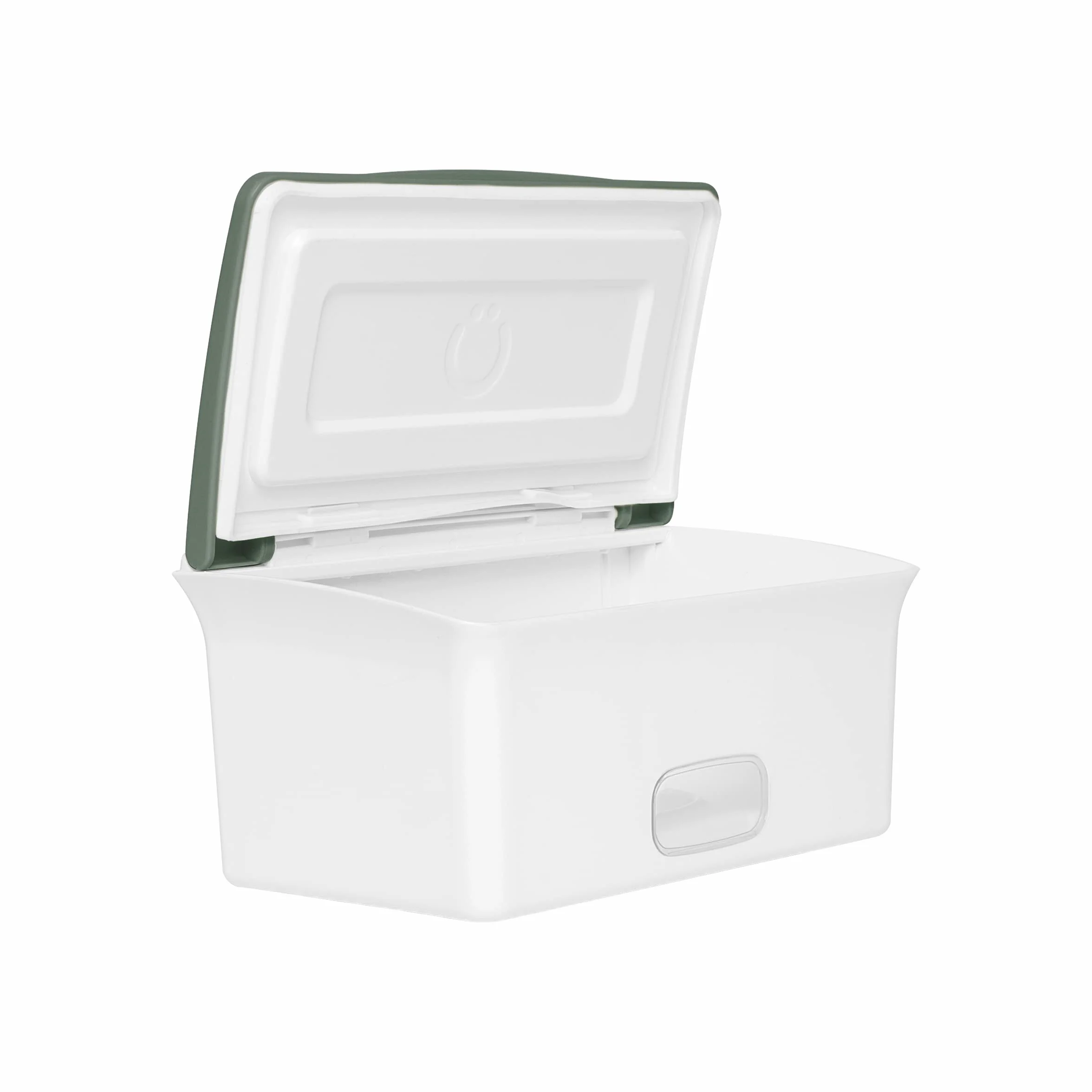 Ubbi Dostawca dla niemowląt Wipes Case, Baby Wipes Holder z obciążonym talerzem, trzyma się świeże i antypoślizgowe gumowe stopy, zielony Pantone