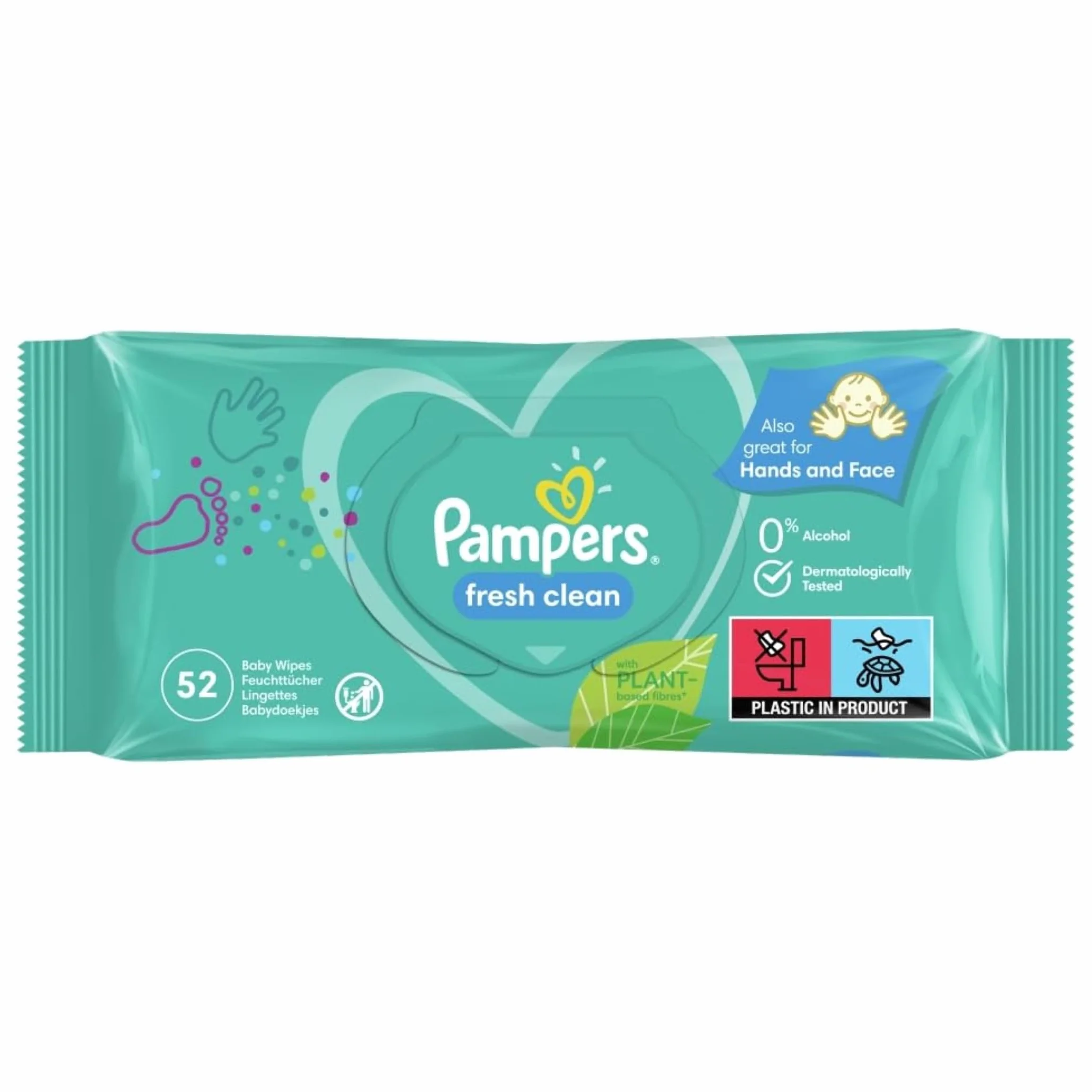 Pampers Fresh Clean Baby Chusteczki Nawilżane, 52 sztuki
