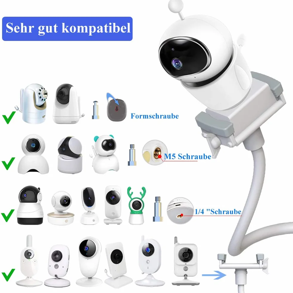 Uchwyt do niani, uchwyt na kamerę HelloBaby/momcozy/GHB/Philips Avent/eufy/nooie/Blemil/babymoov babyphone