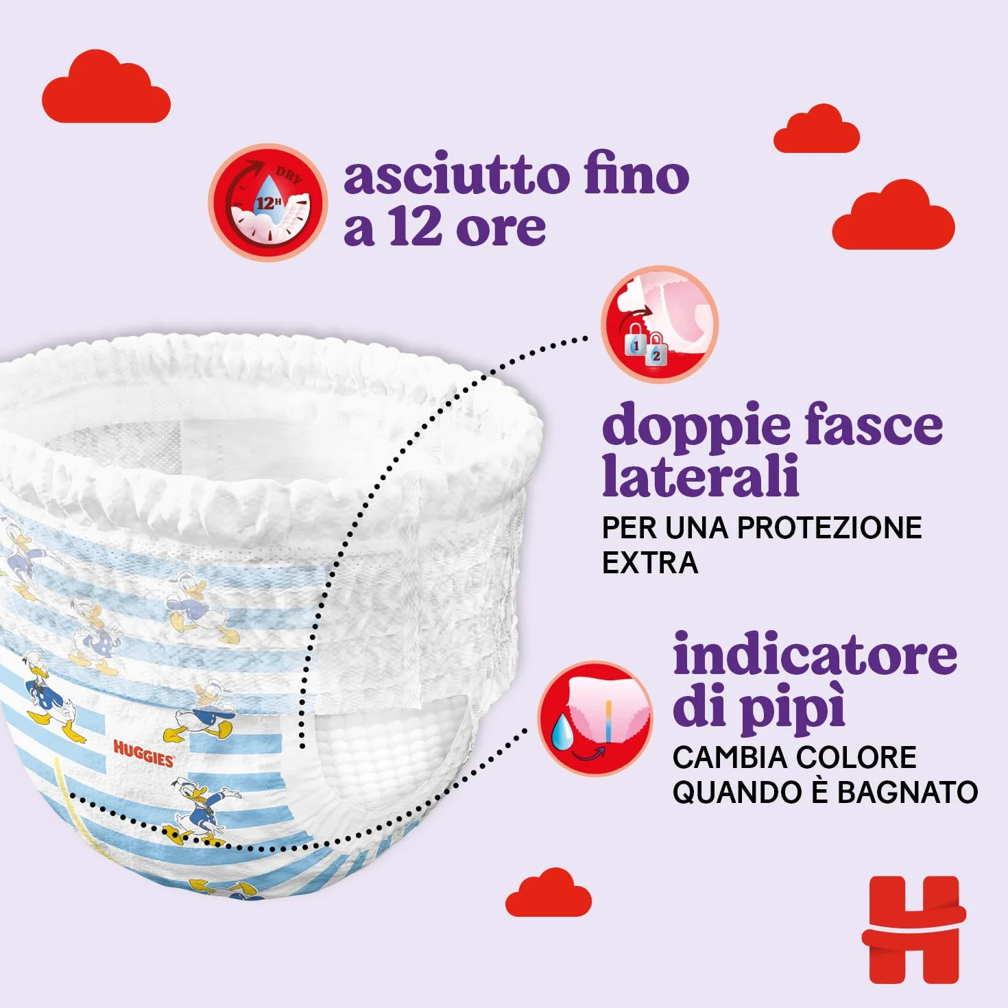 Huggies Ultra Comfort, Pieluchy Rozmiar 4 (9-14 kg), oddychające majtki, opakowanie zapasowe, 60 szt