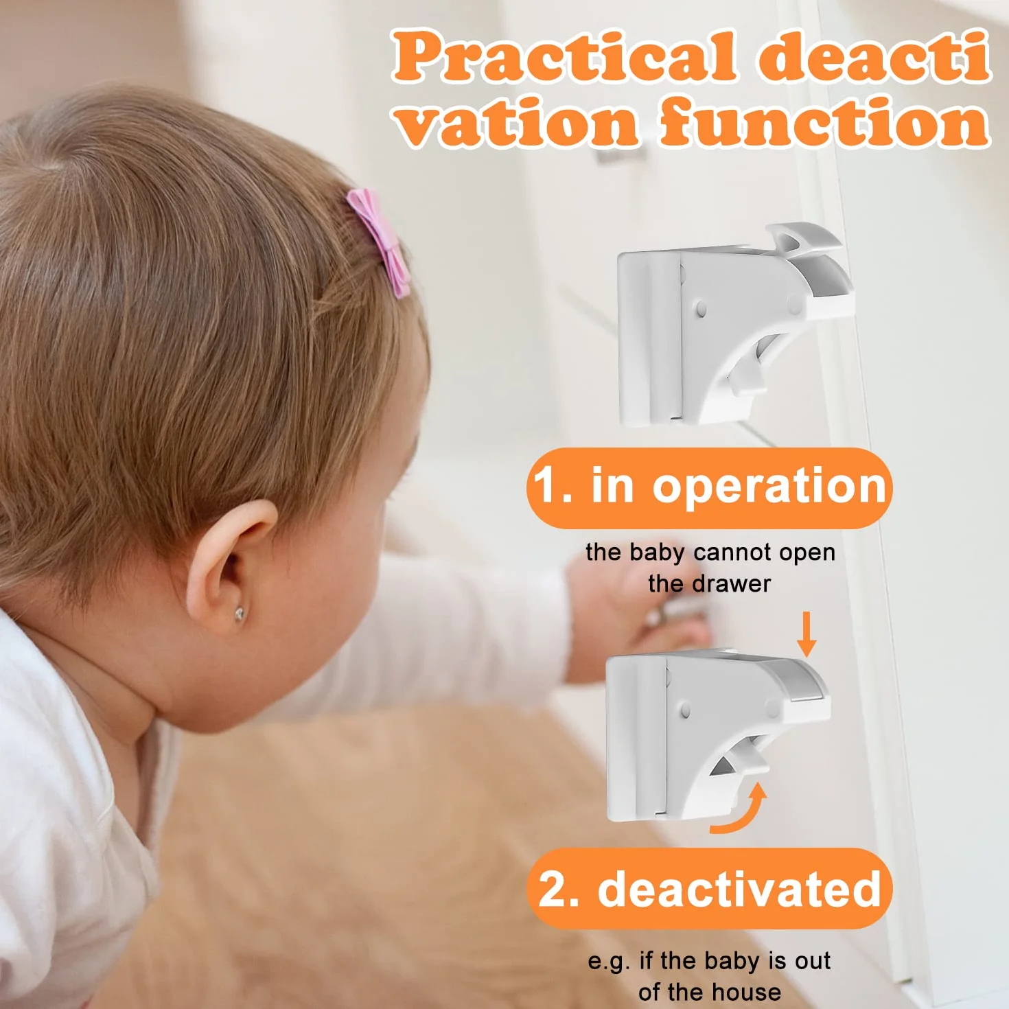 4 sztuki zabezpieczeń dziecięcych do szafek + 1 magnetyczny klucz zabezpieczenia dziecięcego, magnetyczny zamek do szafki dla bezpieczeństwa niemowląt, niewidoczne zabezpieczenie dziecięce do szuflad