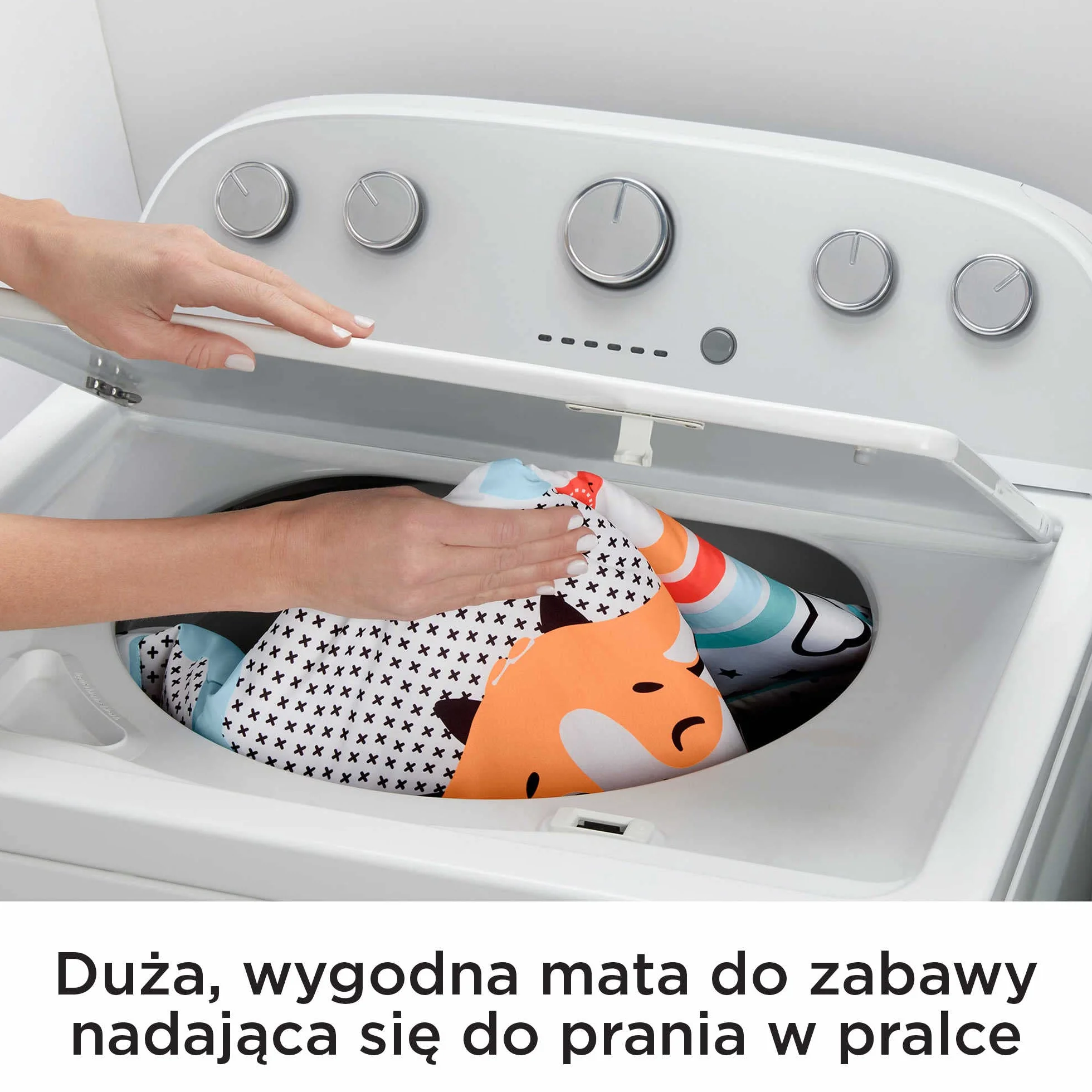 Fisher-Price Muzyczna mata edukacyjna 3 w 1 „Rośnij ze mną” ze światełkami i dźwiękami oraz do sensorycznej zabawy na pleckach i brzuszku, HPF39