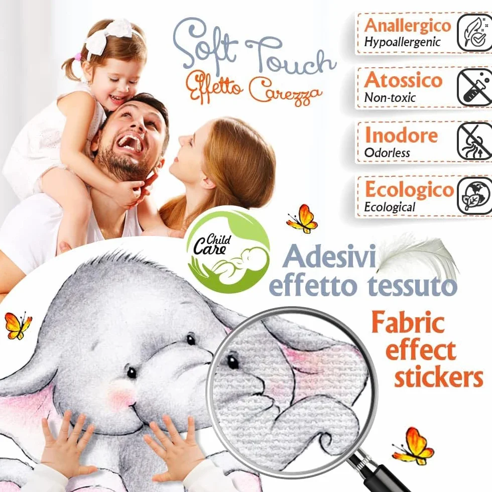 R00662 Ekologiczne i hipoalergiczne naklejki ścienne dla dzieci Efekt tkaniny Repozycjonowalny las dekoracji ściany noworodka pokój przedszkola gniazdo tapety naklejki