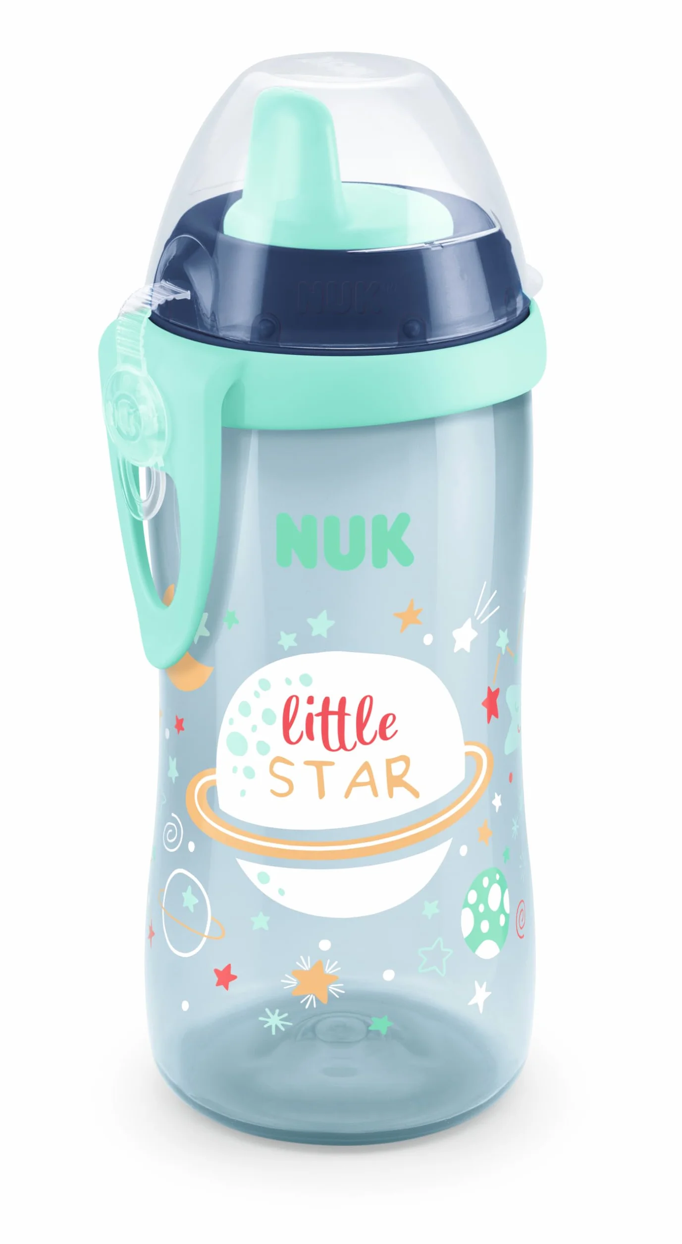 Nuk Mini Magic Cup Night Kubek Niekapek, Polipropylen, Turkusowy, 300 ml