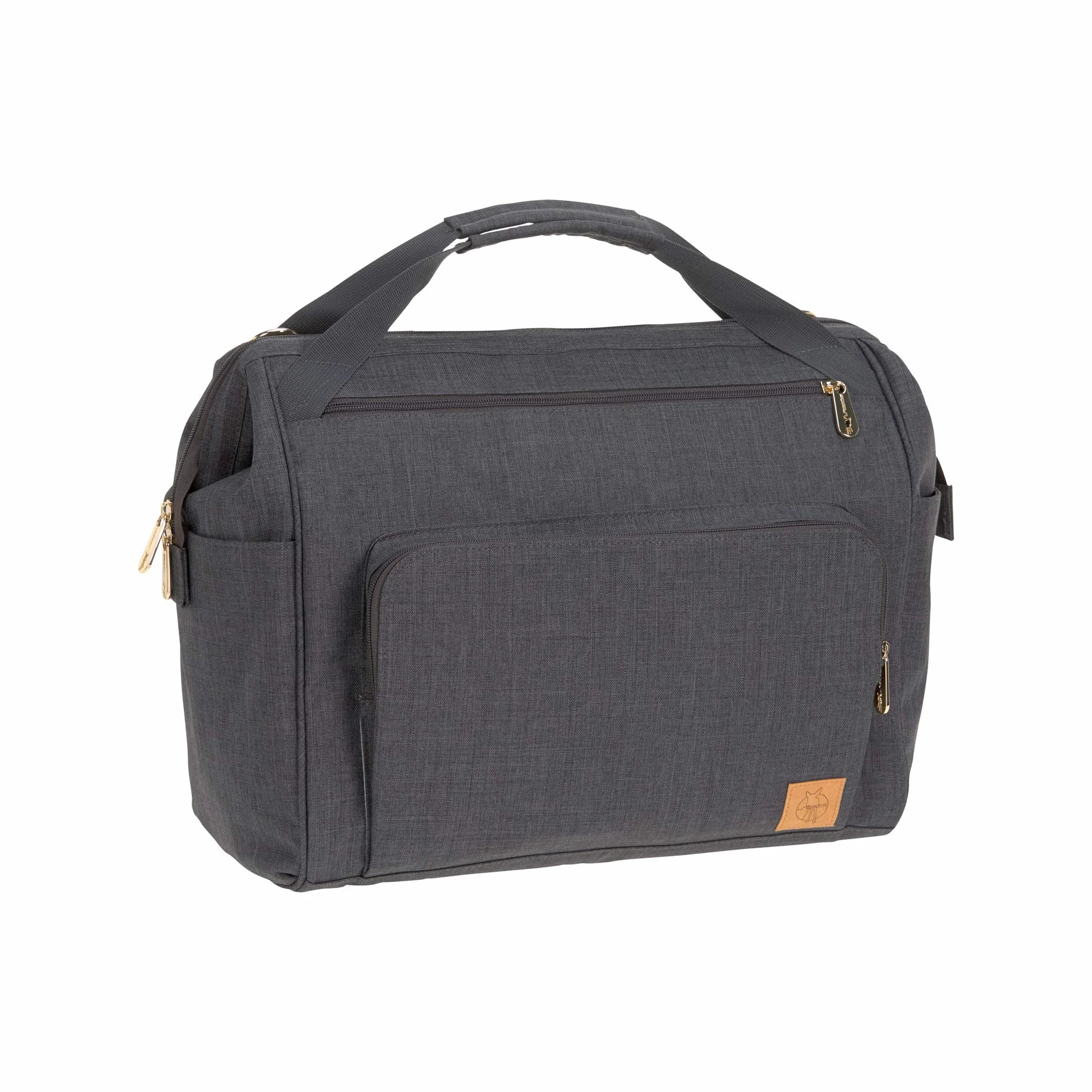 LÄSSIG Podwójna torba do przewijania niemowląt z funkcją plecaka wraz z akcesoriami do przewijania/Goldie Twin Bag, antracyt, 1 sztuka (1 opakowanie)