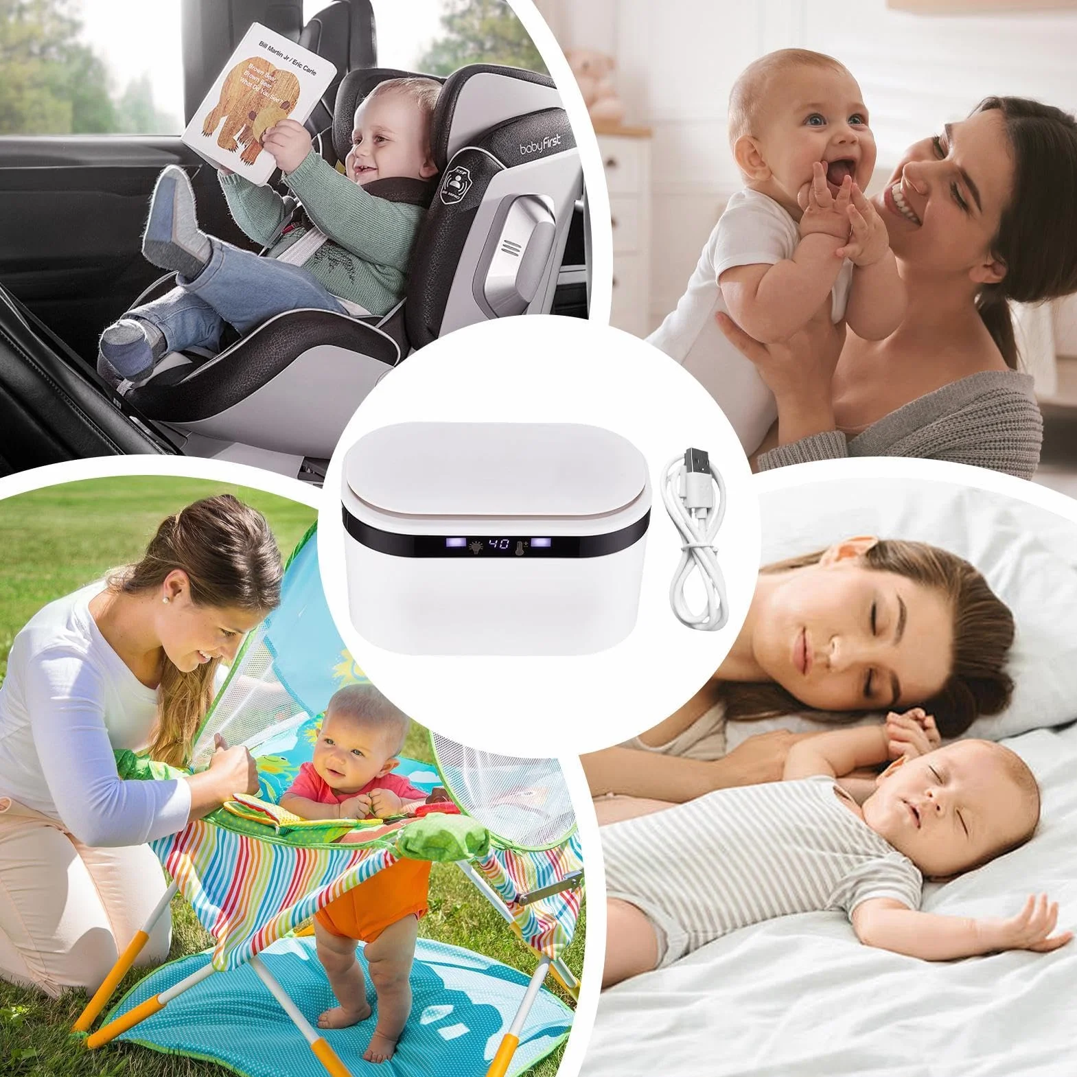 Thermostatic Wipes Warmer | Travel Wipes Heater | Hygienic Wipes Dispenser | Portable Usb Toddler Wet Wipes Heater | Safe and Hygienic Wipes Dispenser Warmer for Car Travel Picnic Camping Home