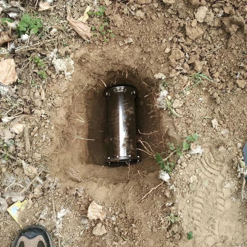 Wodoodporna kapsuła czasu ze stali nierdzewnej, 49,8 cm, do przechowywania przyszłych prezentów, wspomnień i skarbów, idealna na specjalne okazje i pamiątki