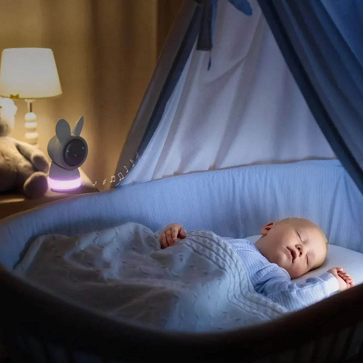 ARENTI AINanny A4 Kit Plus 4 MP video niania niania z ekranem LCD o przekątnej 12,7 cm (5"), funkcja obrotu i pochylenia z funkcją automatycznego śledzenia