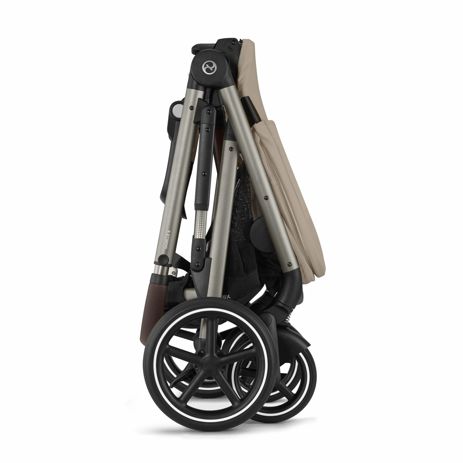 CYBEX Gold wózek dziecięcy GAZELLE S, Od urodzenia do ok. 4 lat, Max. 22 kg (tryb pojedynczy) / 2x 22 kg (tryb duo), System All-in-1 z 20+ konfiguracjami, Almond Beige