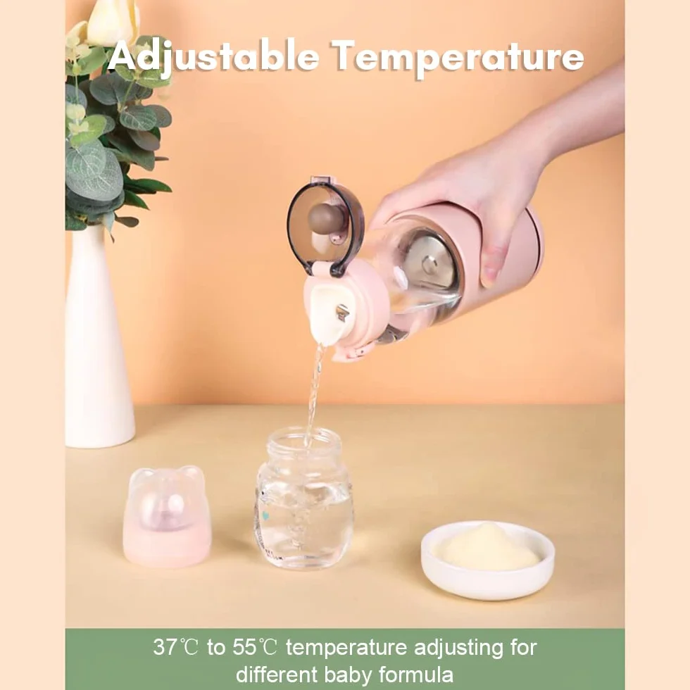 HUIOPpodgrzewacz wody przenośny, precyzyjna kontrola temperatury, 300 ML, bezprzewodowy akumulator
