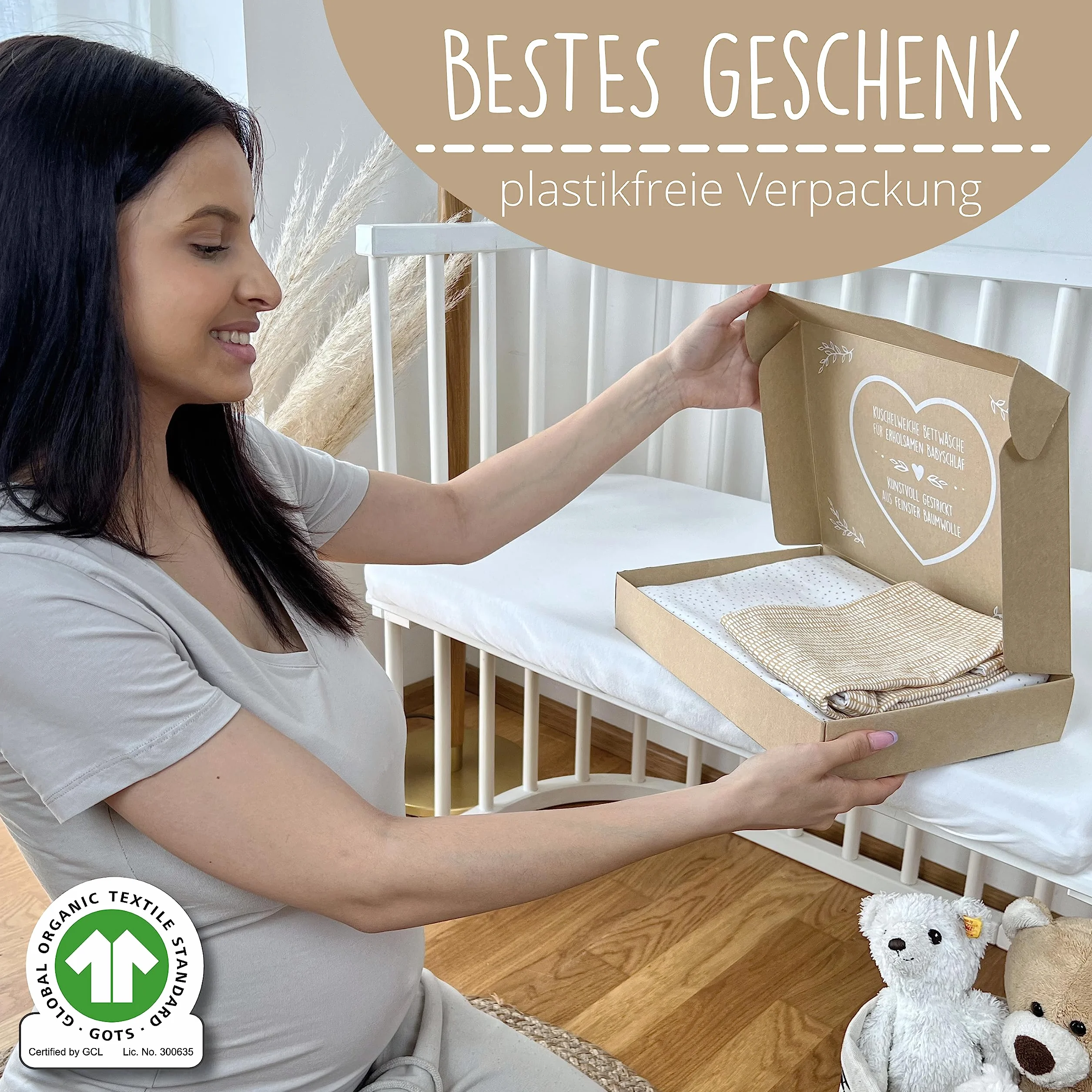 MimaDu - Komplet pościeli dziecięcej z bawełny ekologicznej GOTS (Oeko-Tex100) 100x135 cm - pościel z poszewkami na poduszkę i kołdrę dla chłopców i dziewczynek