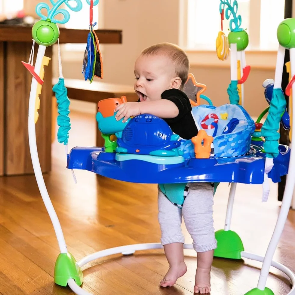 Baby Einstein 10455 Interaktywny Skoczek, Niebieski
