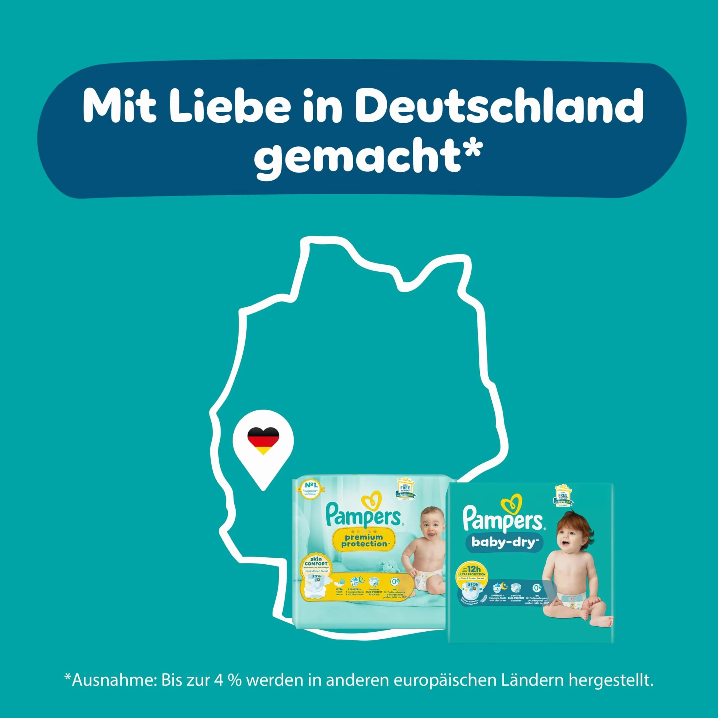 Pampers Spodnie Baby-Dry. Rozmiar 6, 138 pieluch, 14-19 kg, 360° Zabezpieczenie przed wyciekiem z kieszenią Stop & Protect na noc do 100% bez wycieków, opakowanie 1 miesiąc